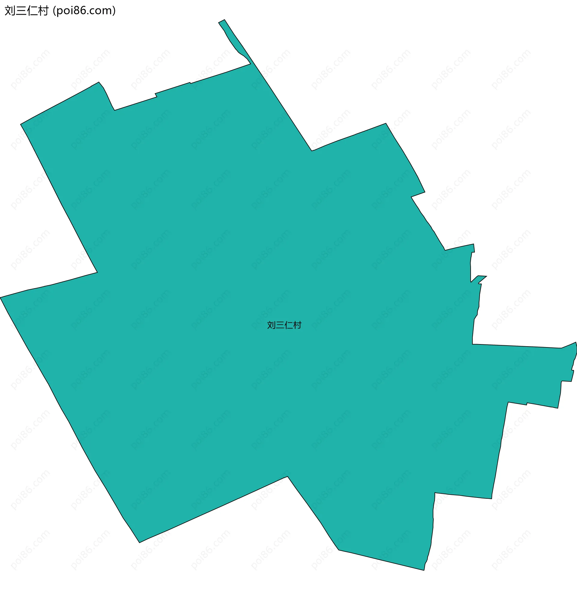 刘三仁村边界地图