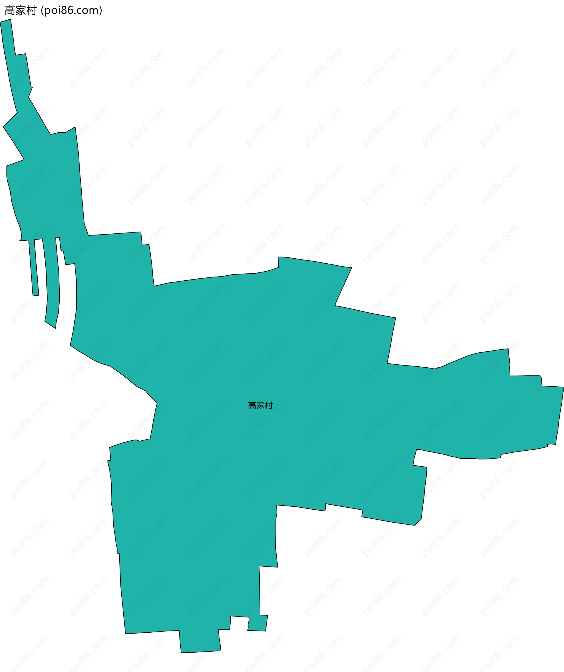 高家村边界地图