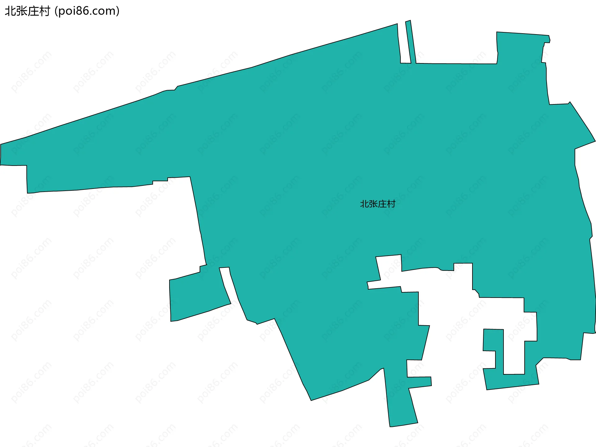 北张庄村边界地图