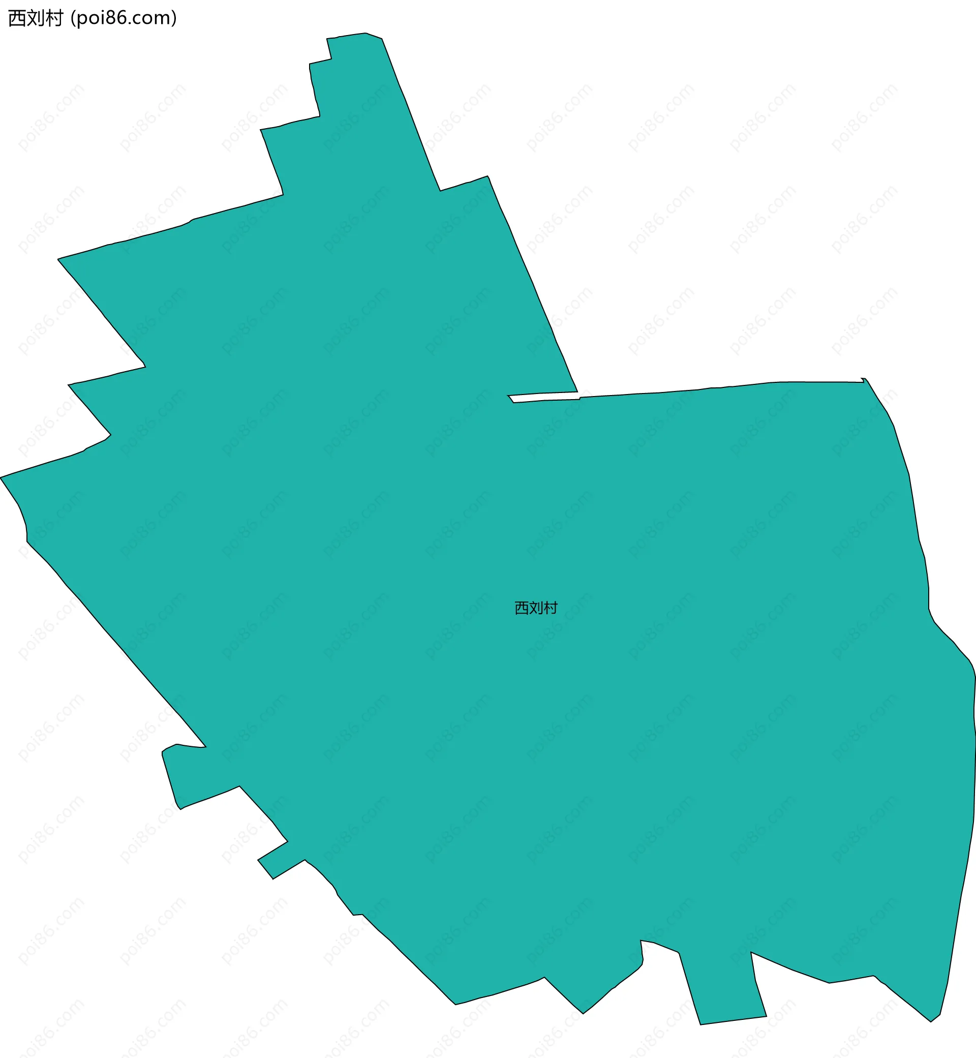 西刘村边界地图