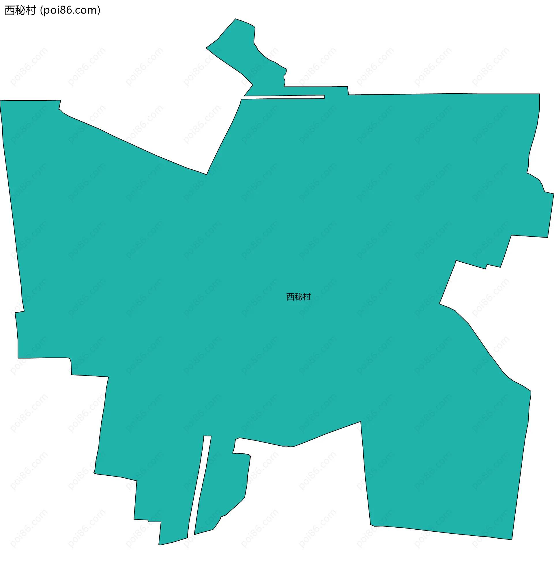 西秘村边界地图