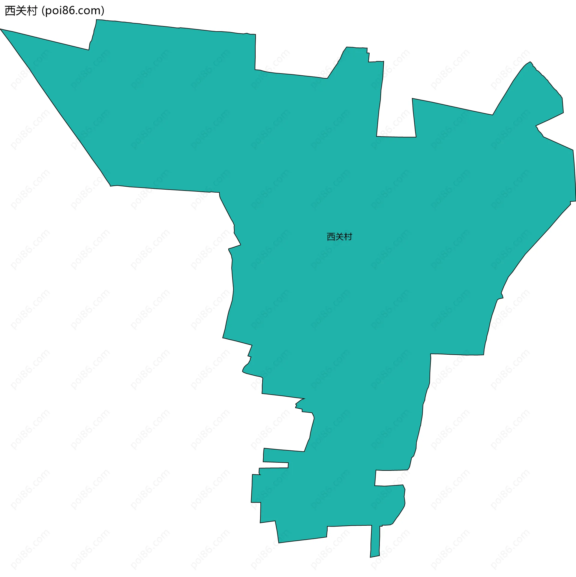 西关村边界地图