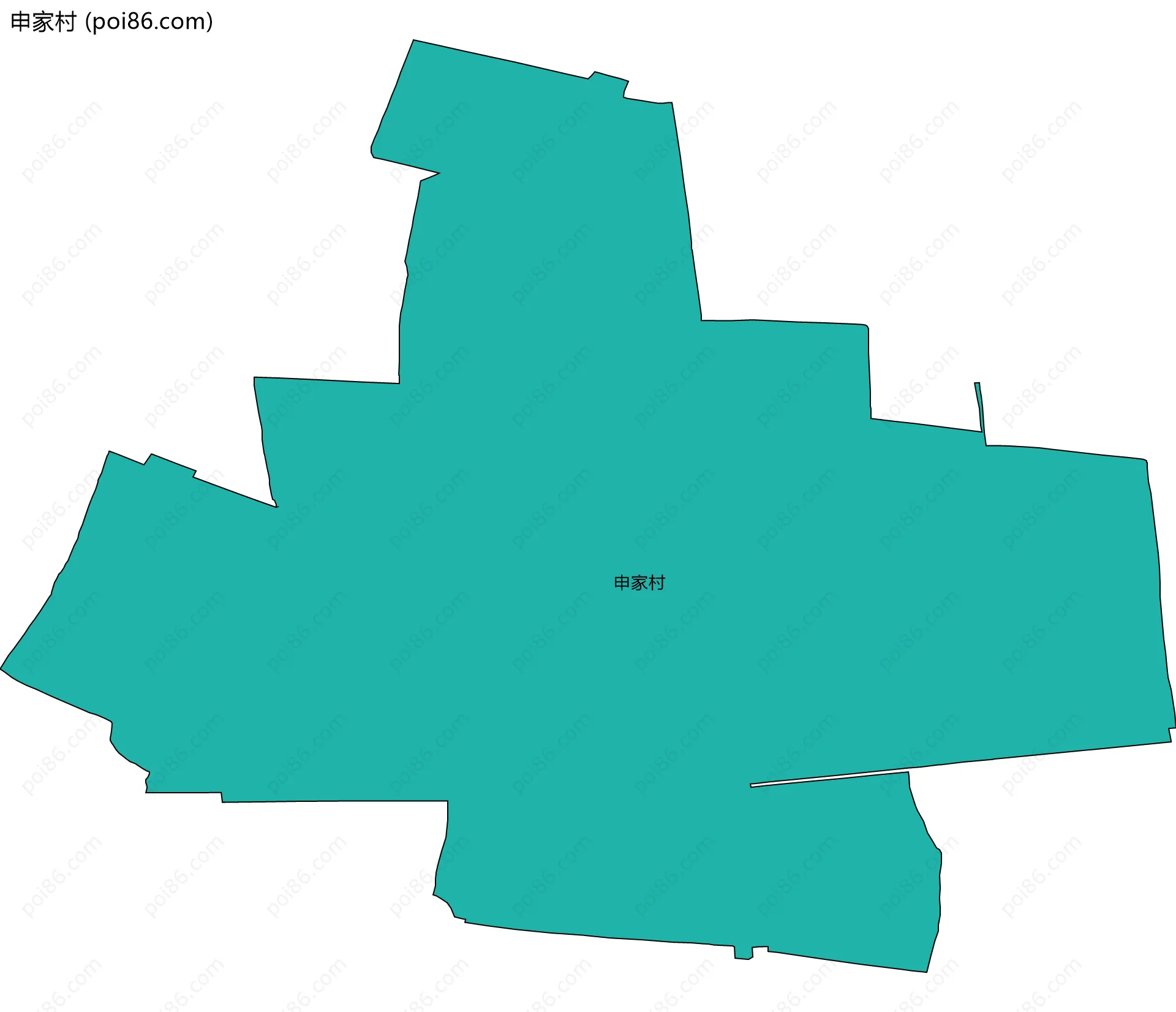 申家村边界地图