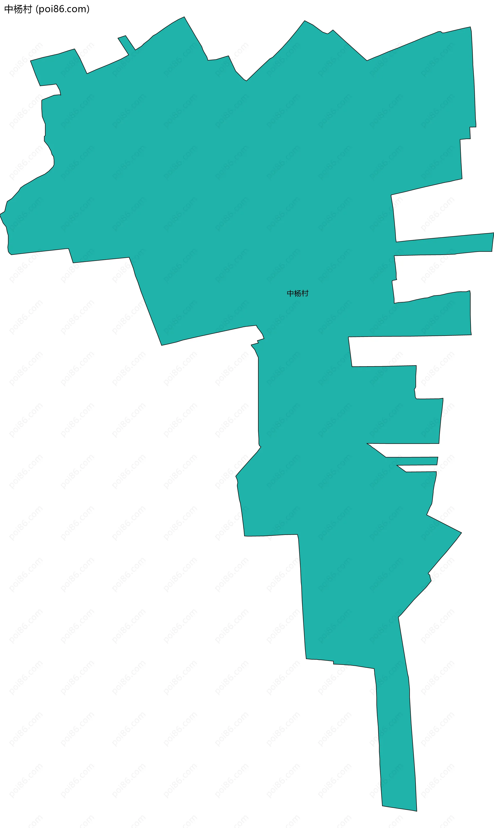 中杨村边界地图