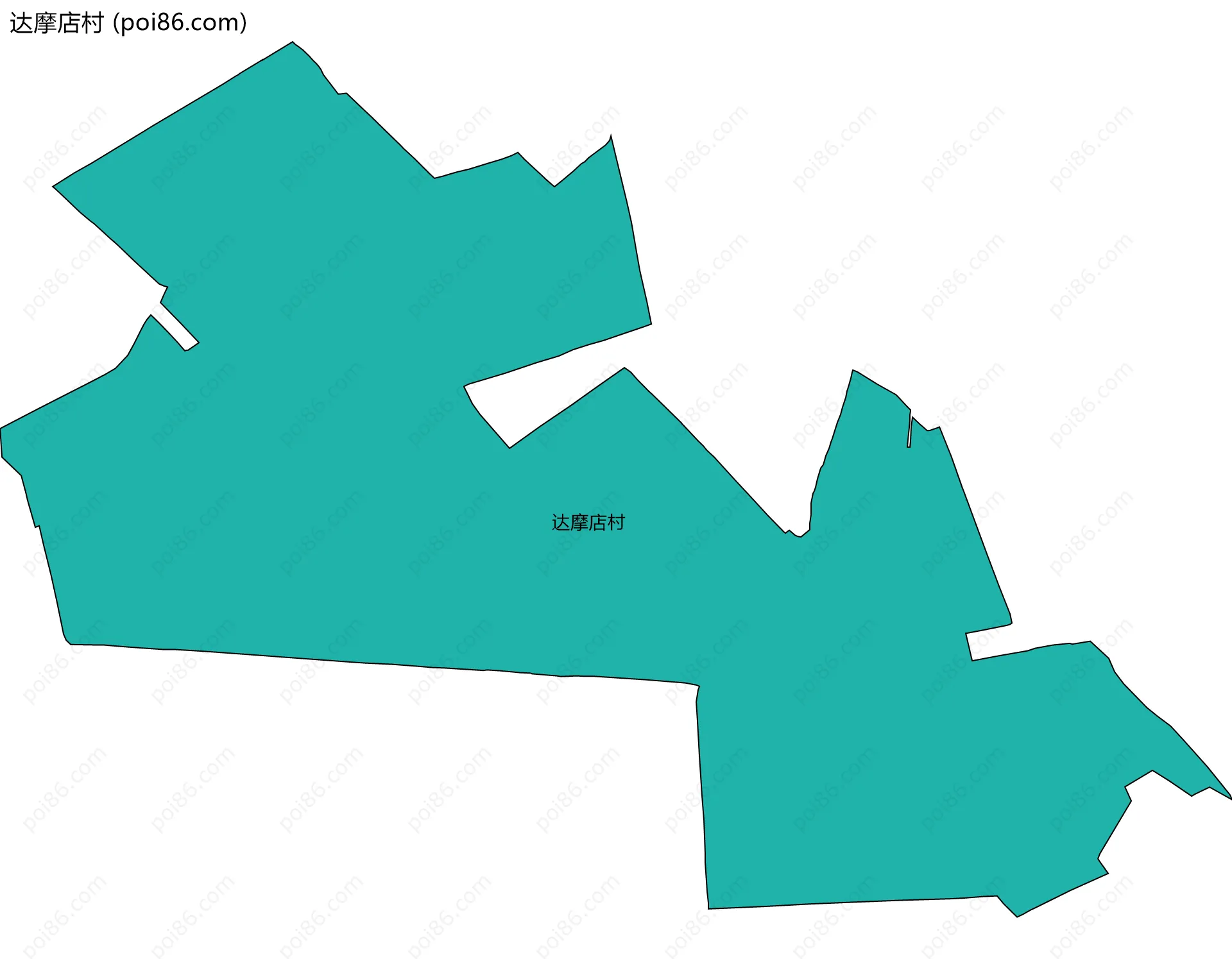 达摩店村边界地图