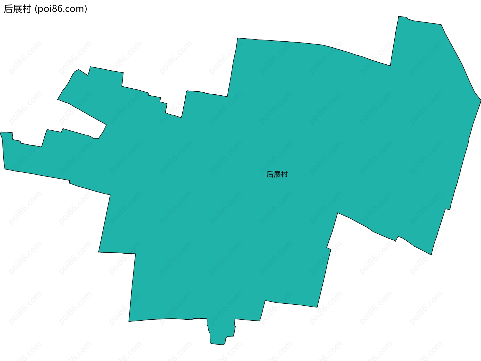 后展村边界地图