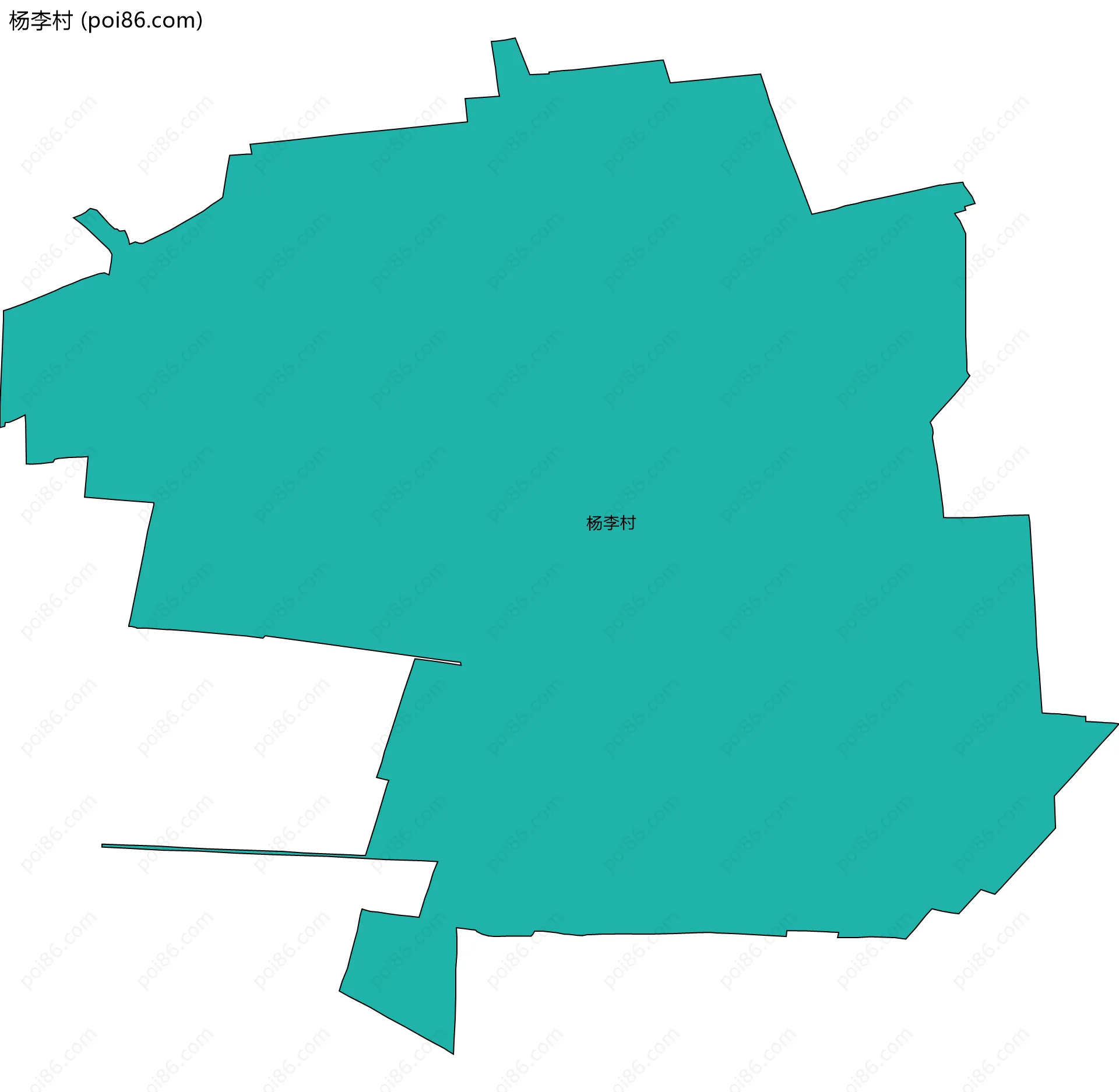 杨李村边界地图