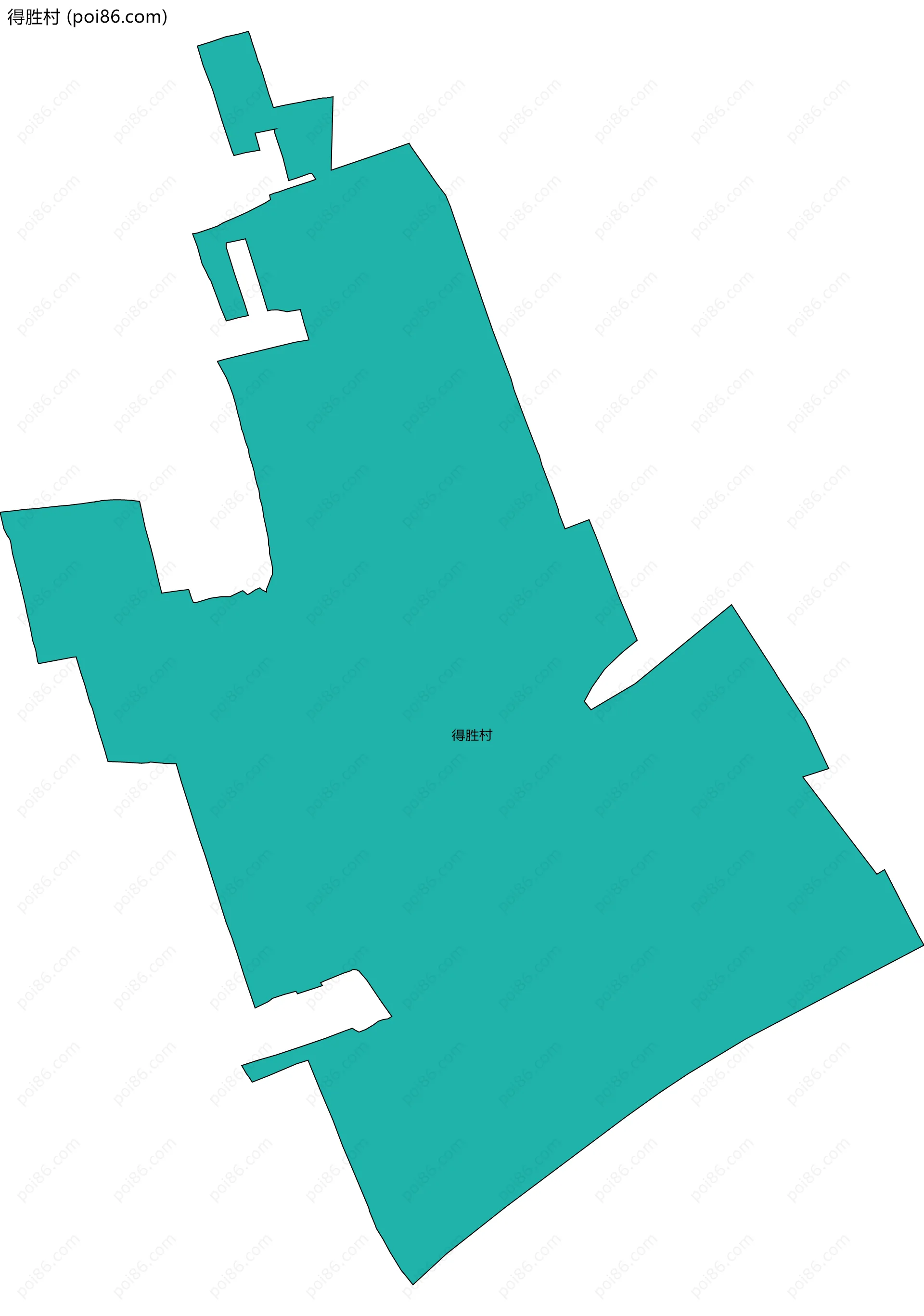 得胜村边界地图