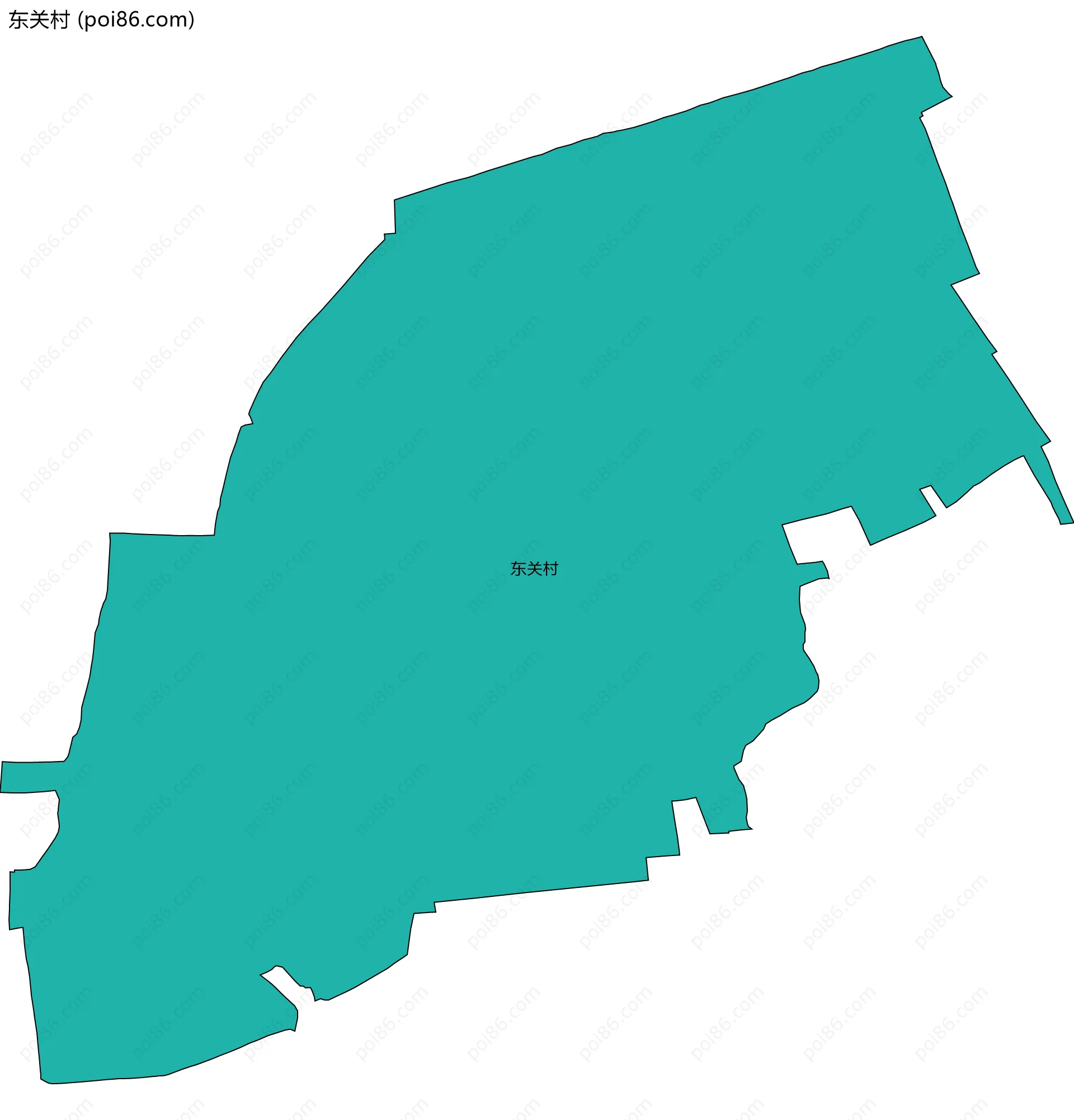 东关村边界地图