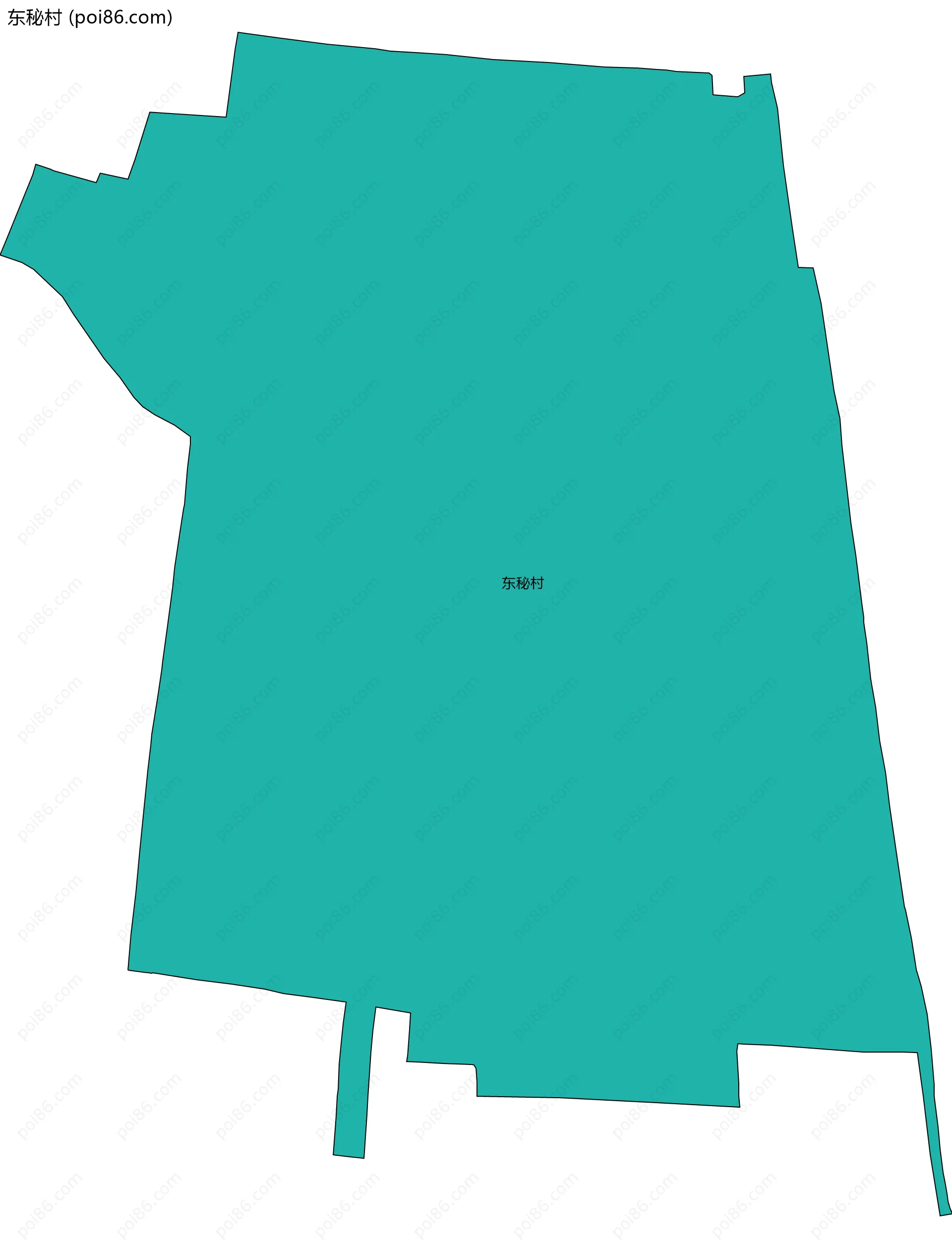 东秘村边界地图