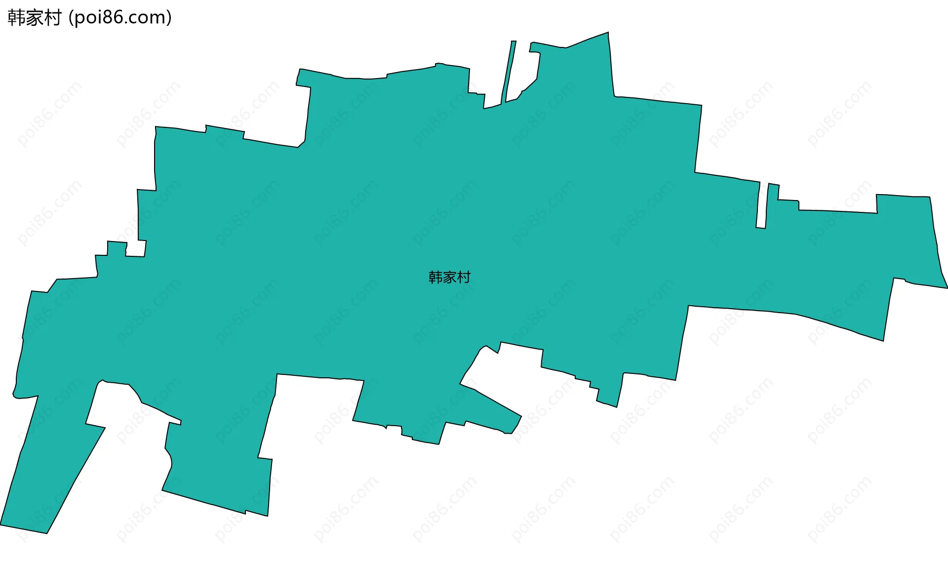 韩家村边界地图