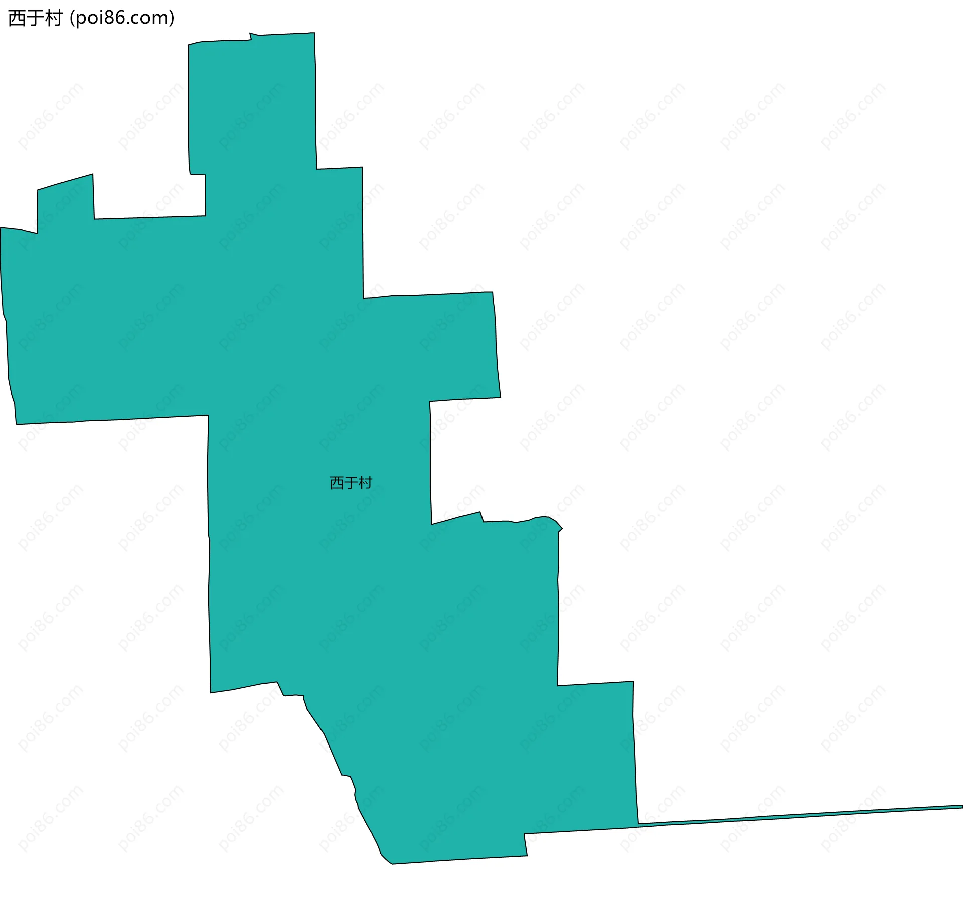 西于村边界地图
