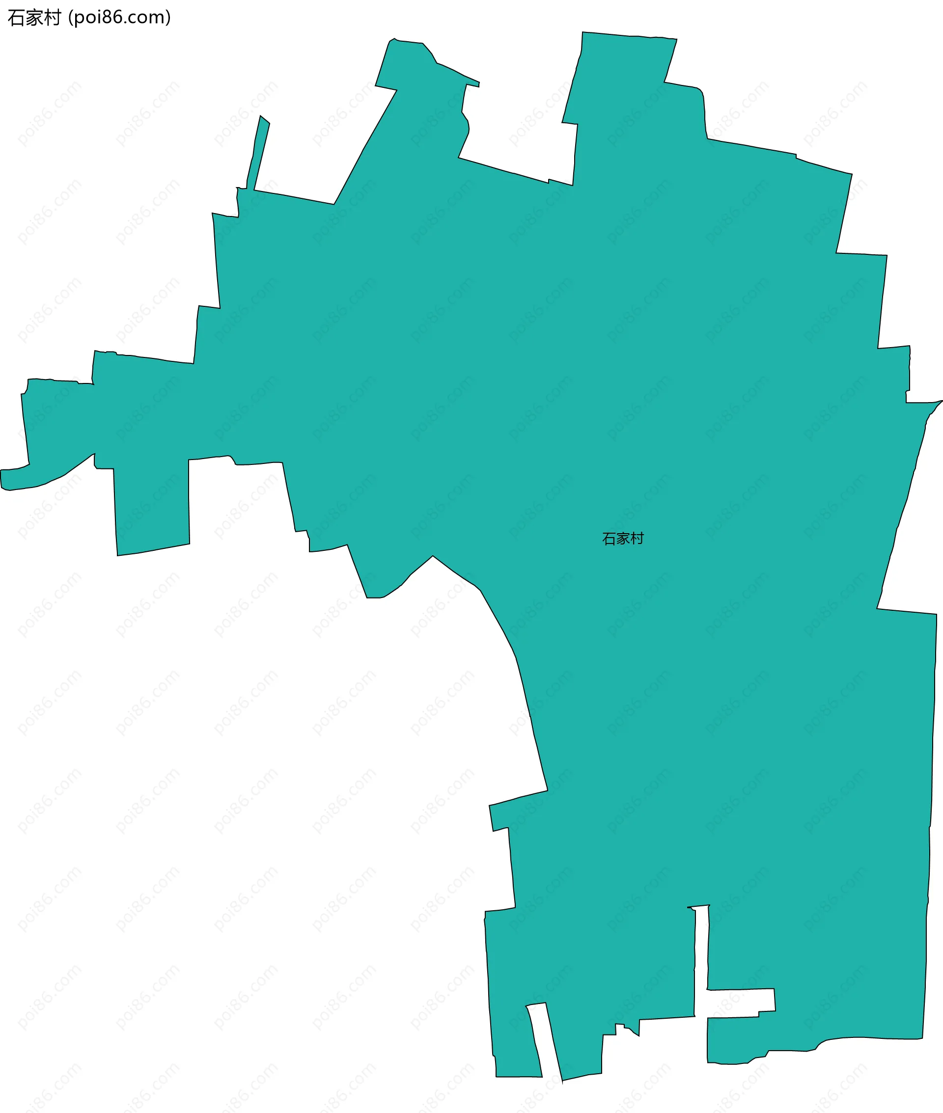 石家村边界地图