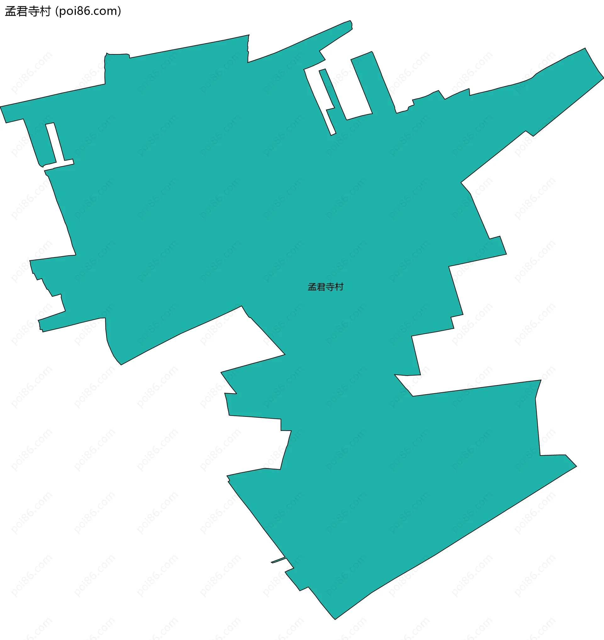 孟君寺村边界地图