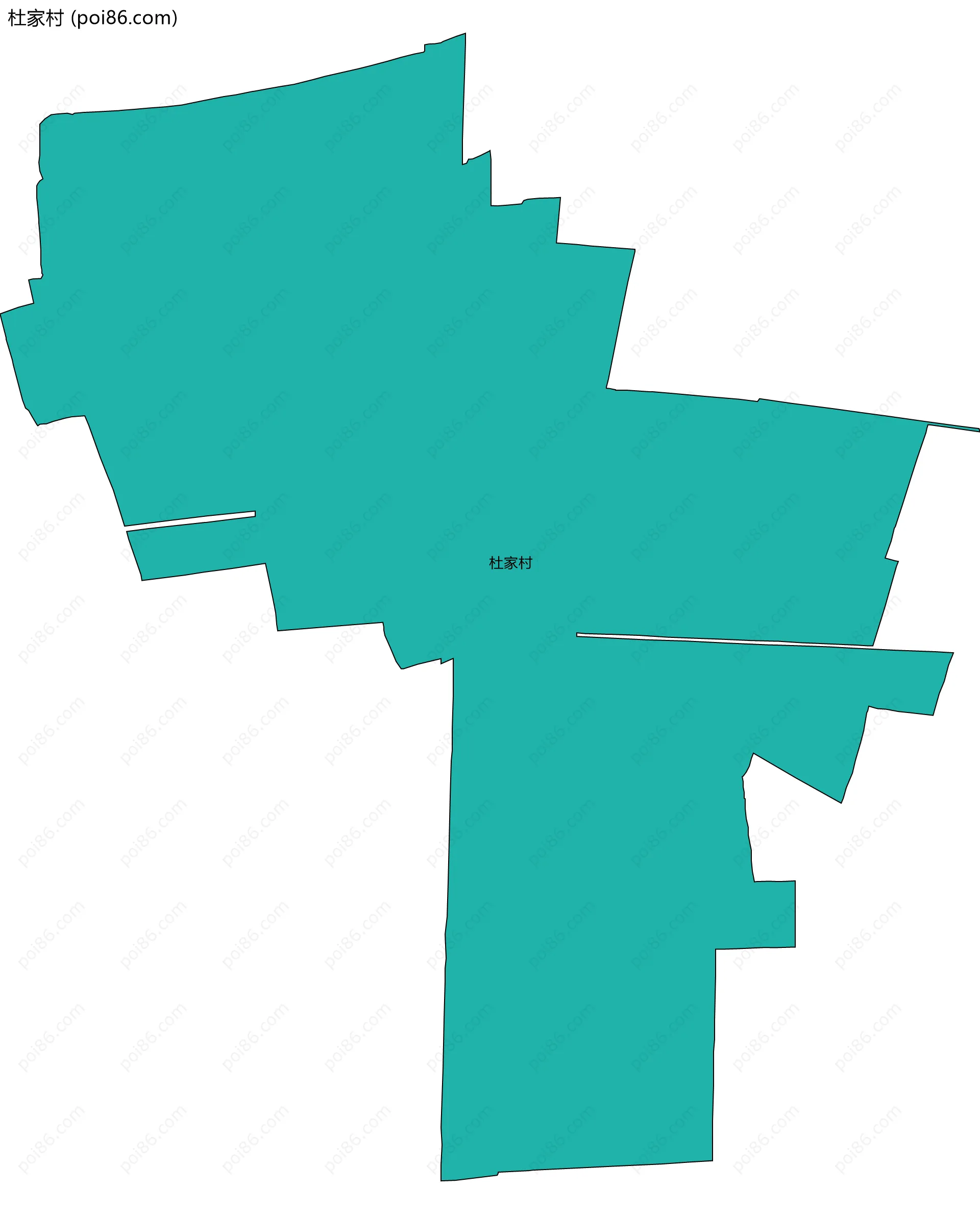 杜家村边界地图