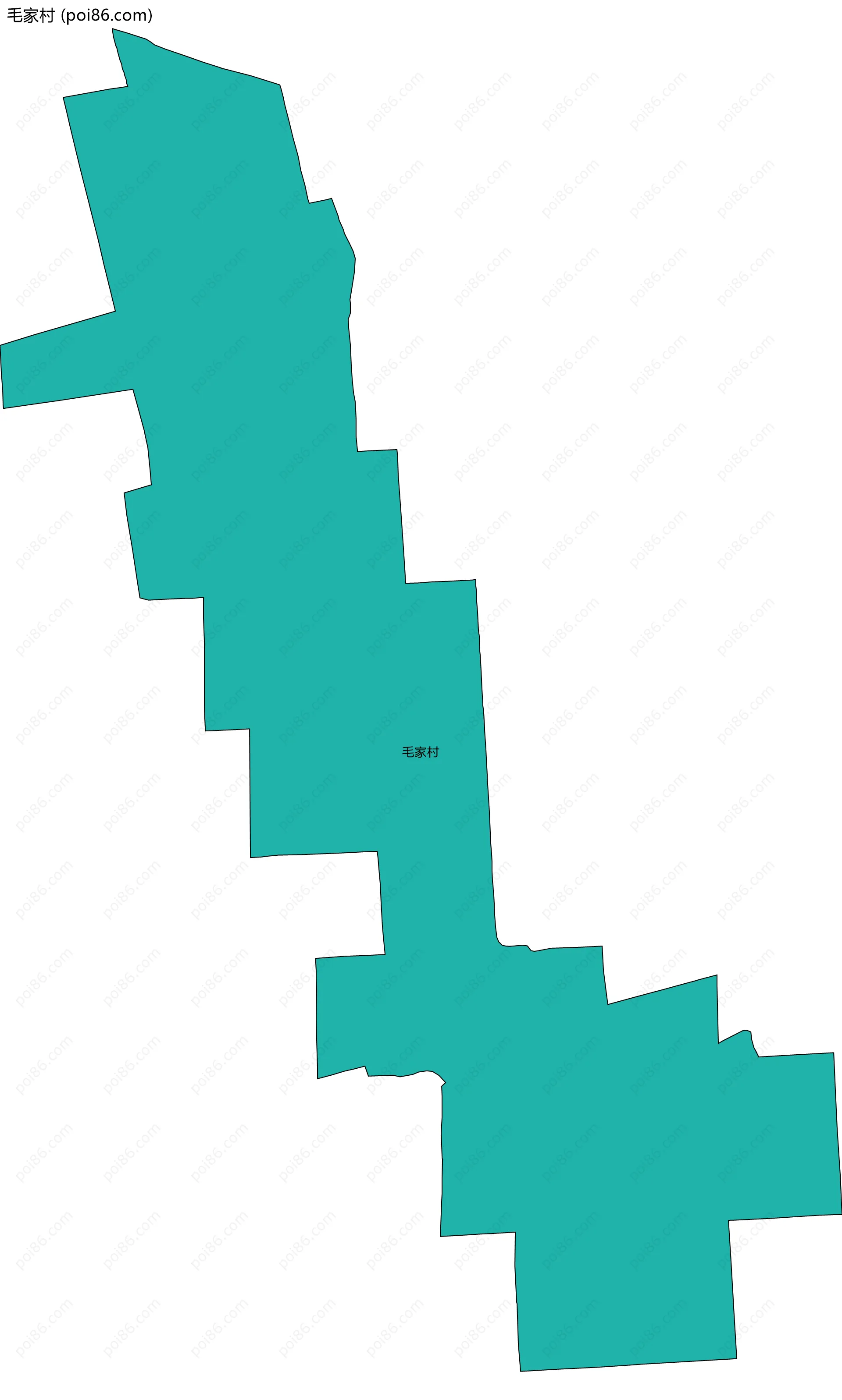 毛家村边界地图