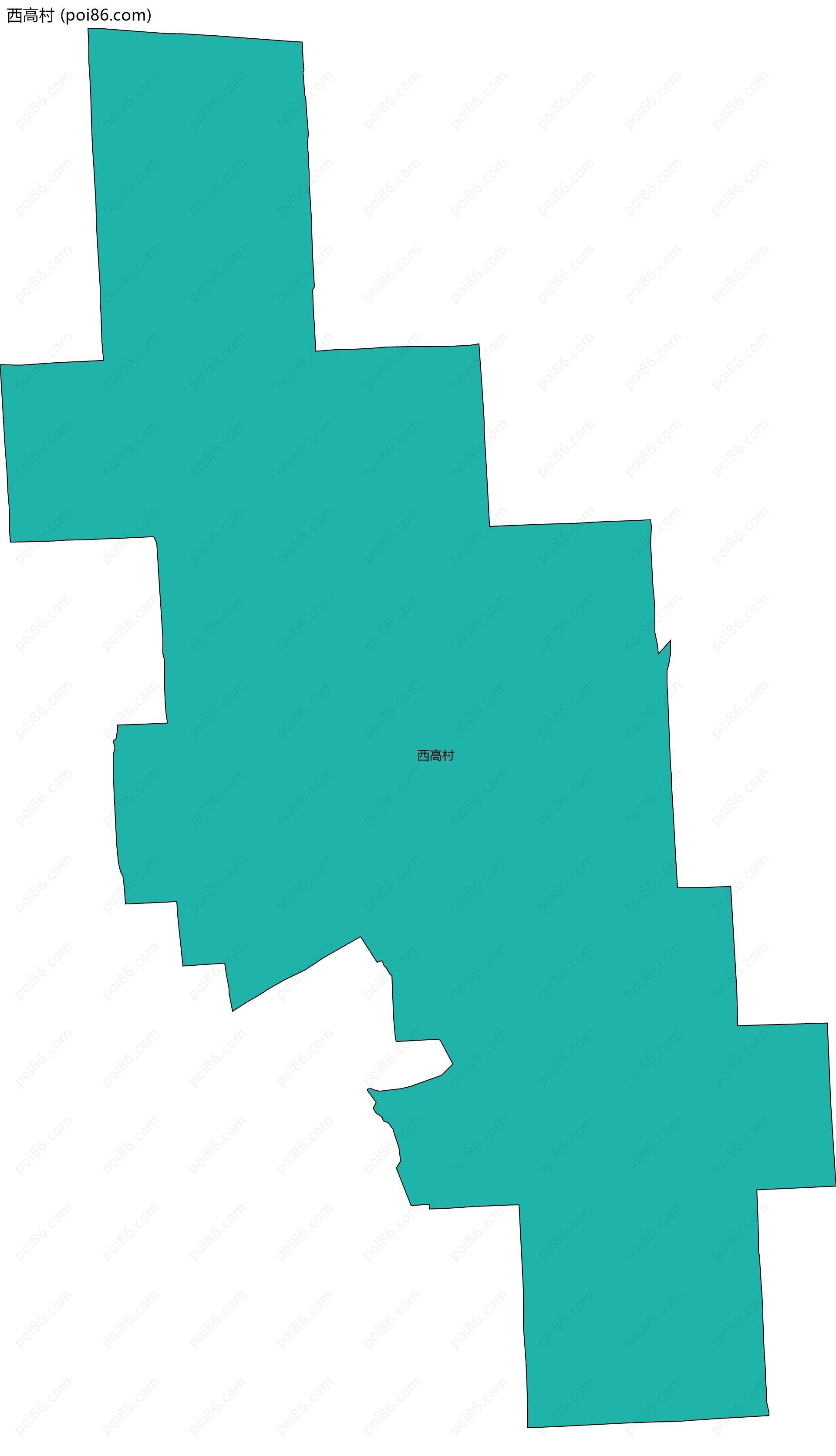 西高村边界地图