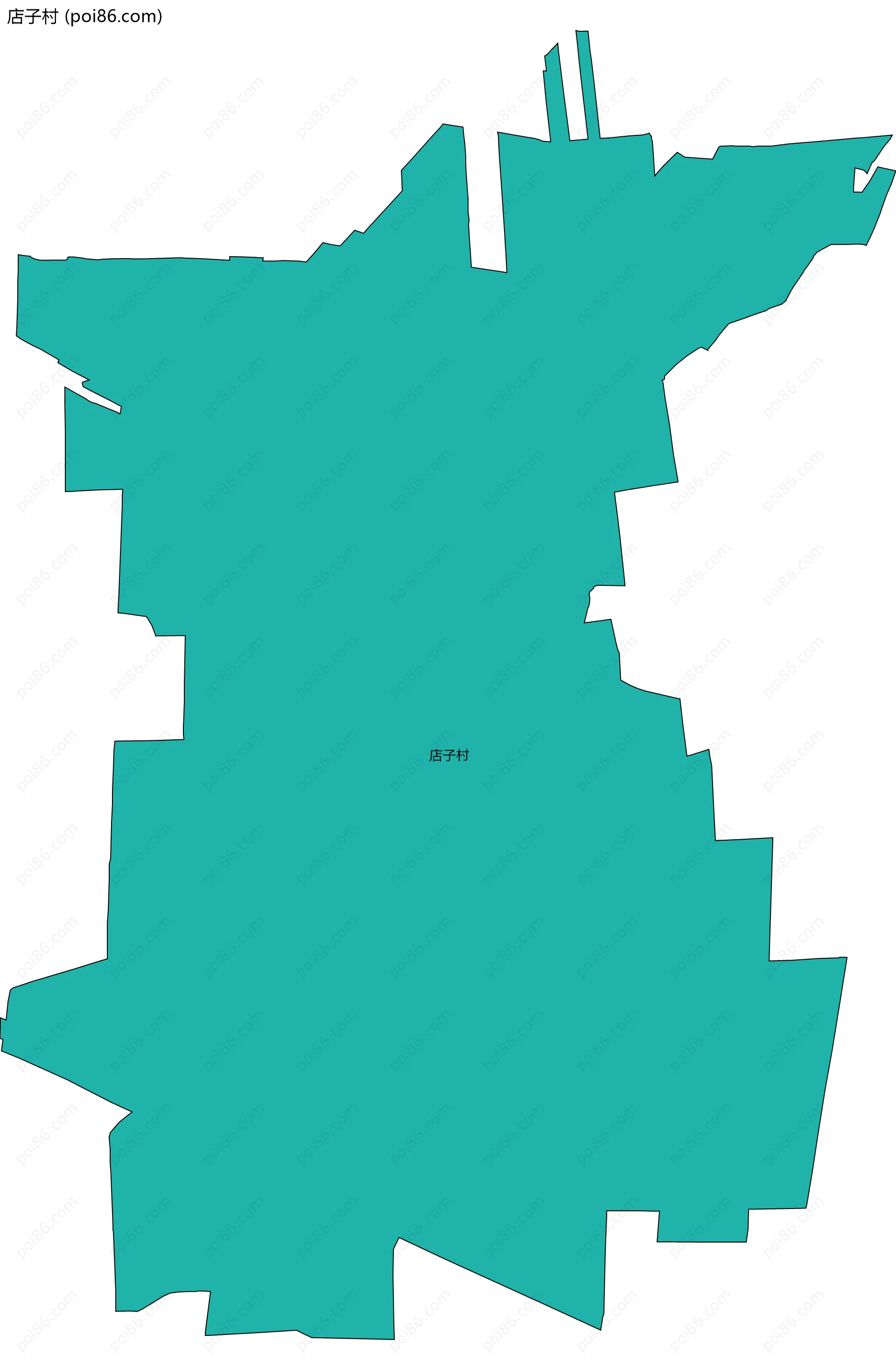 店子村边界地图