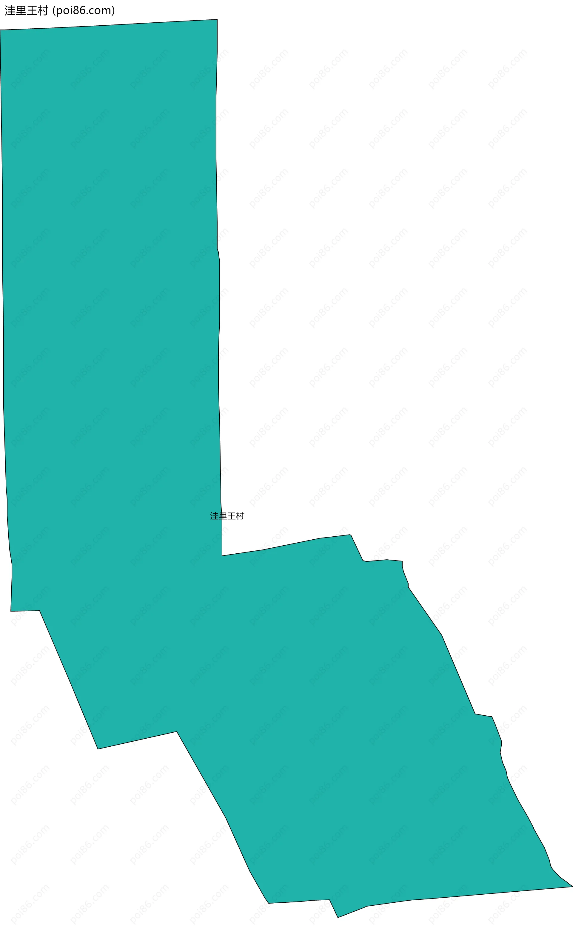 洼里王村边界地图