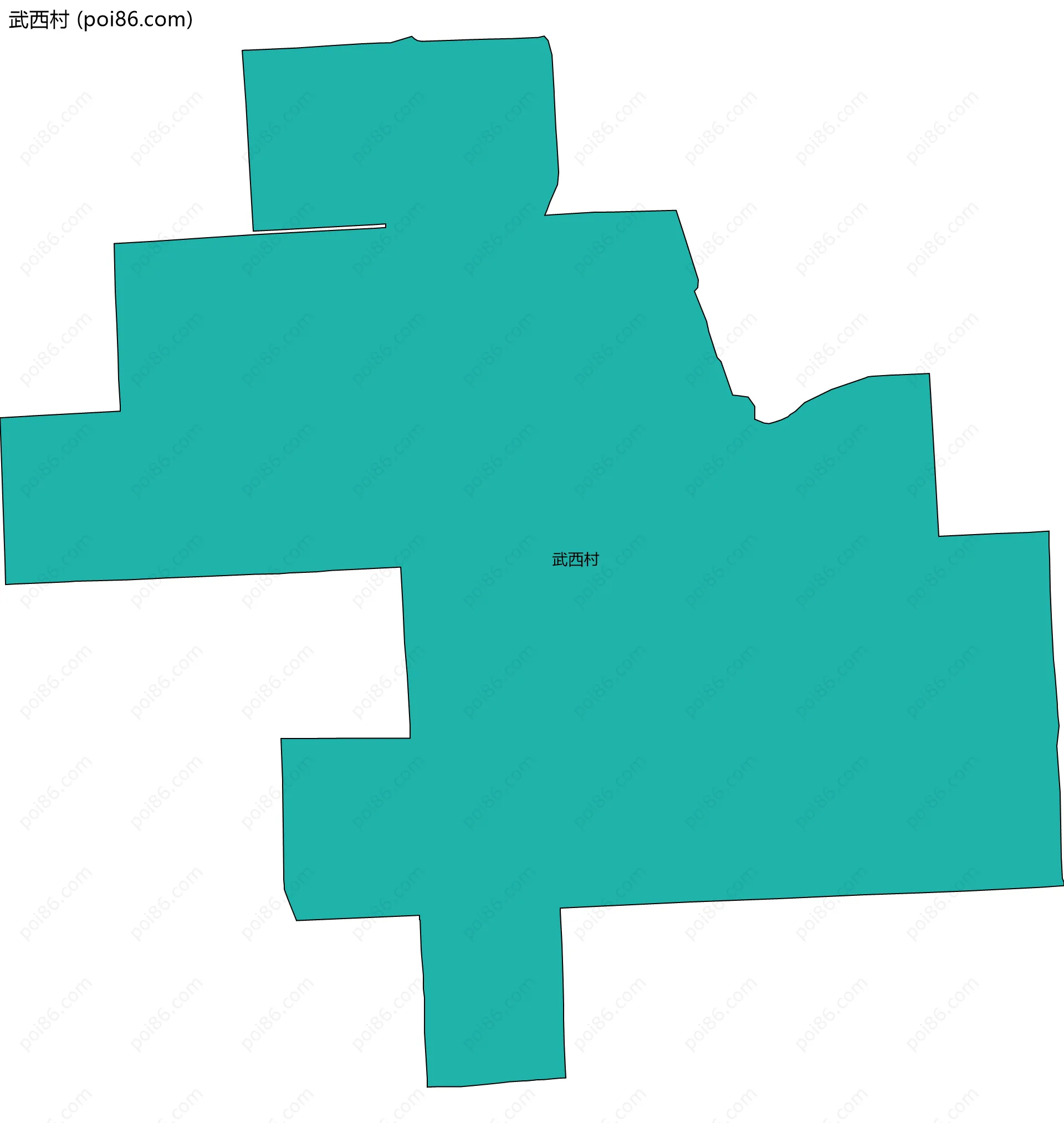 武西村边界地图