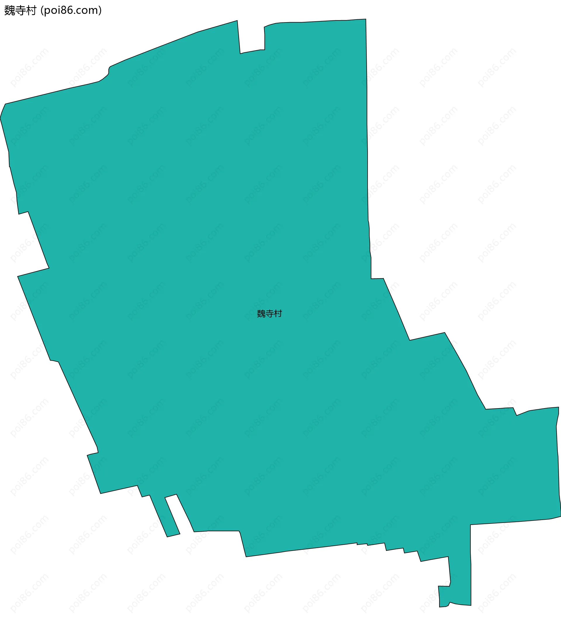 魏寺村边界地图