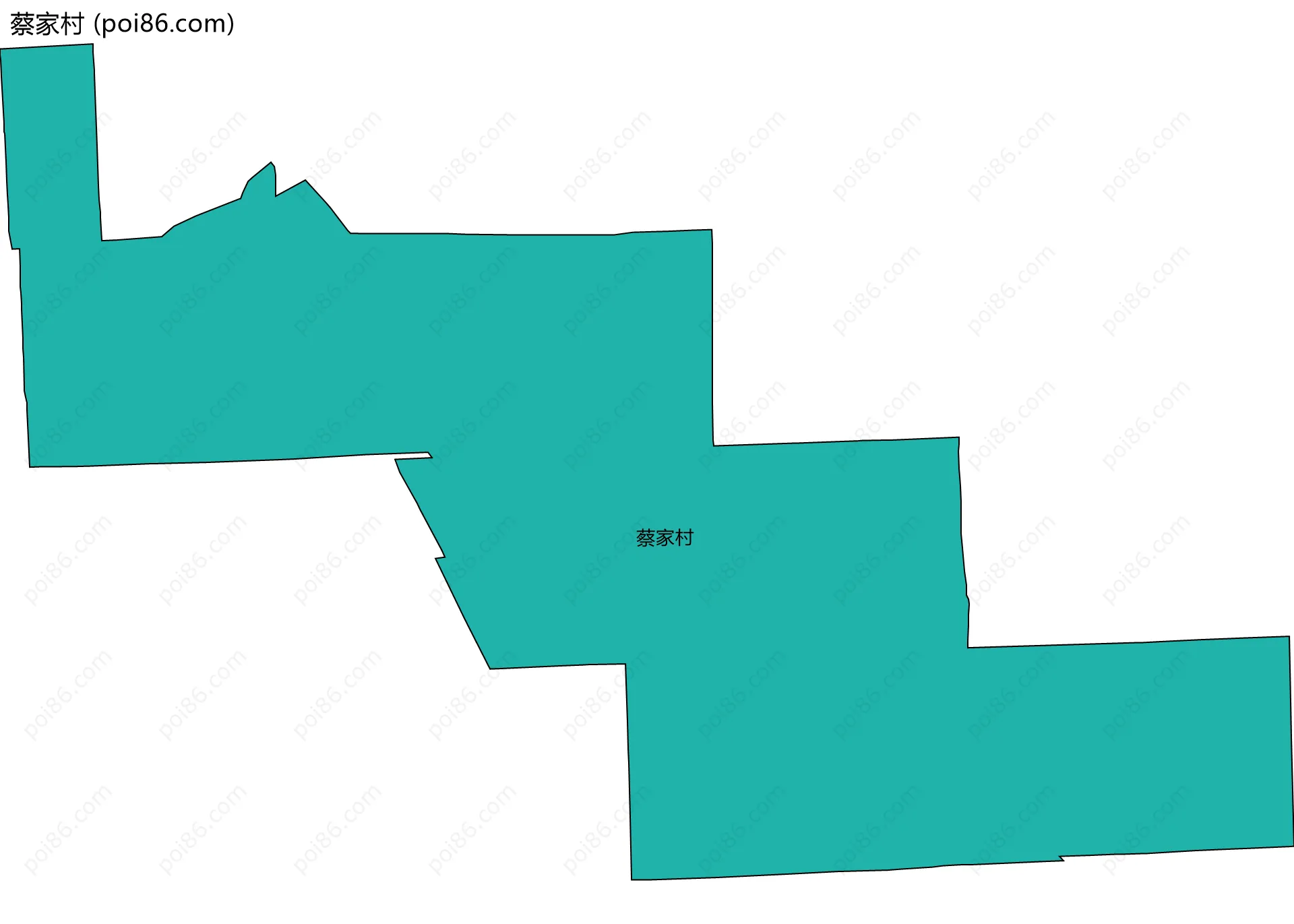蔡家村边界地图