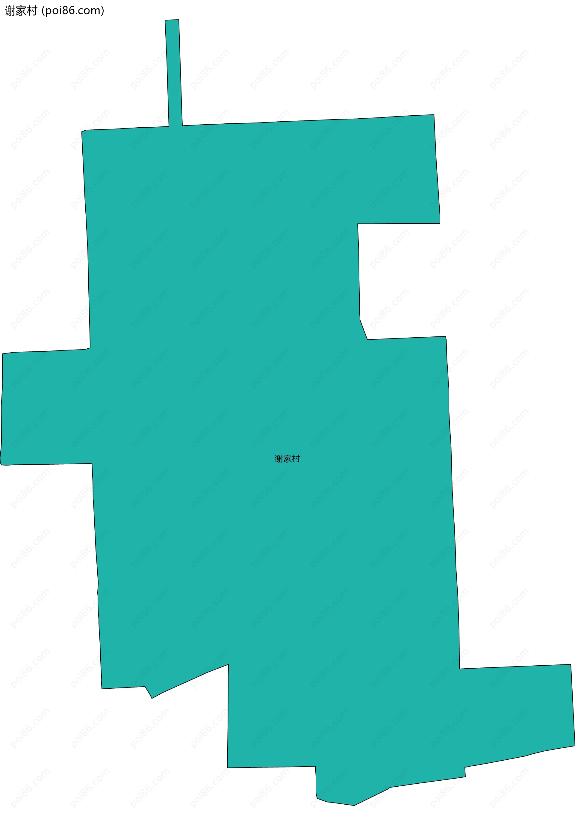 谢家村边界地图