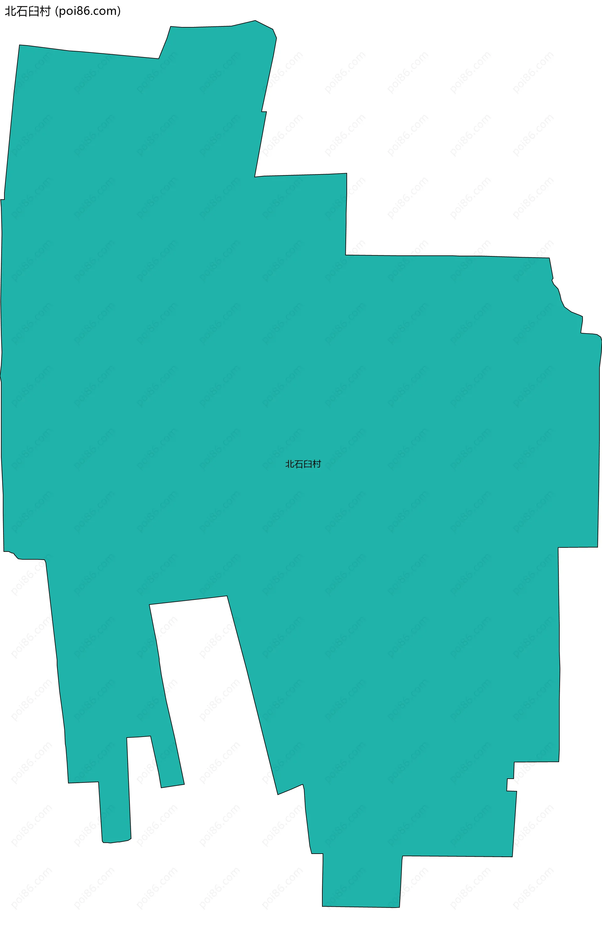 北石臼村边界地图