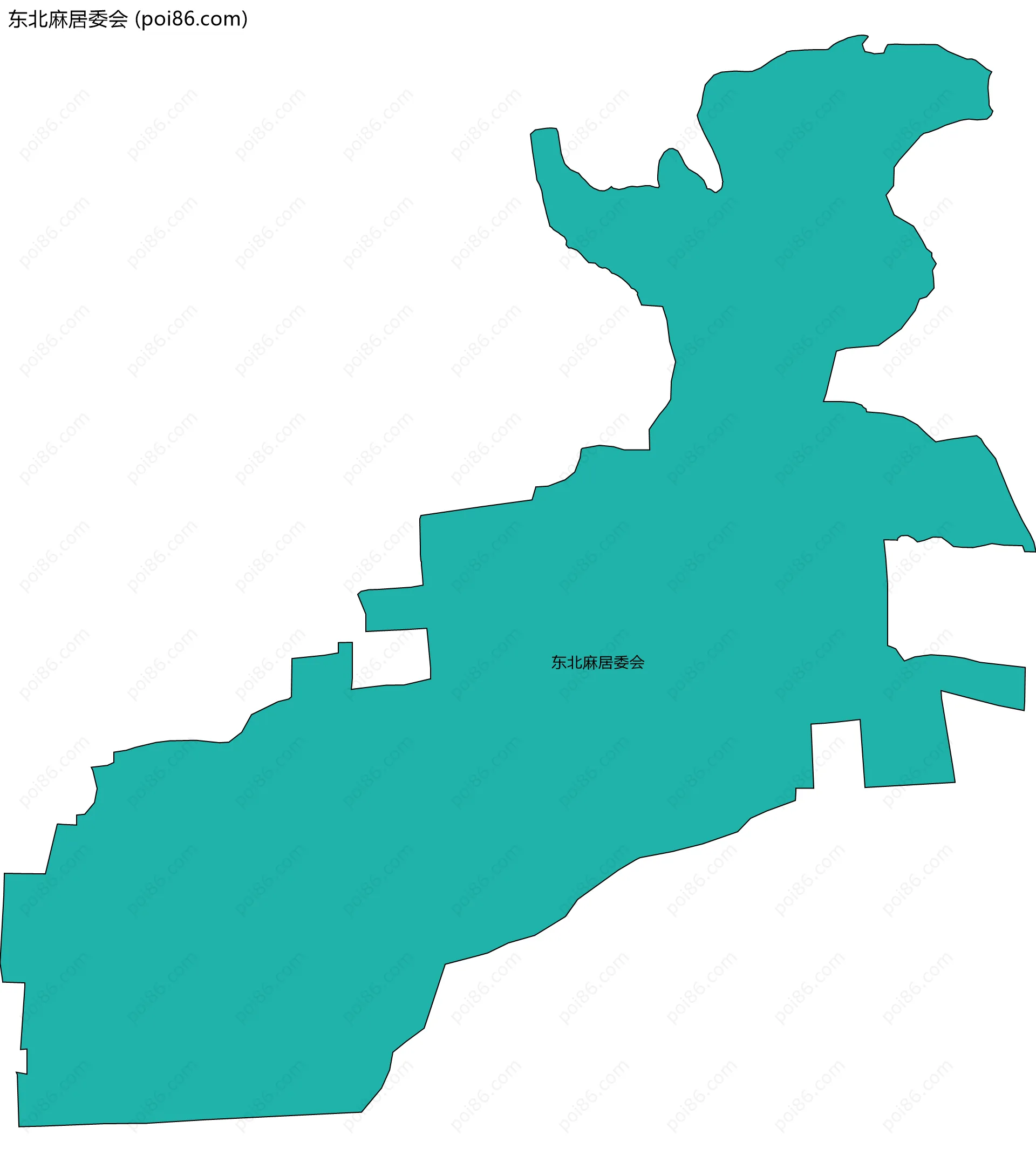 东北麻居委会边界地图