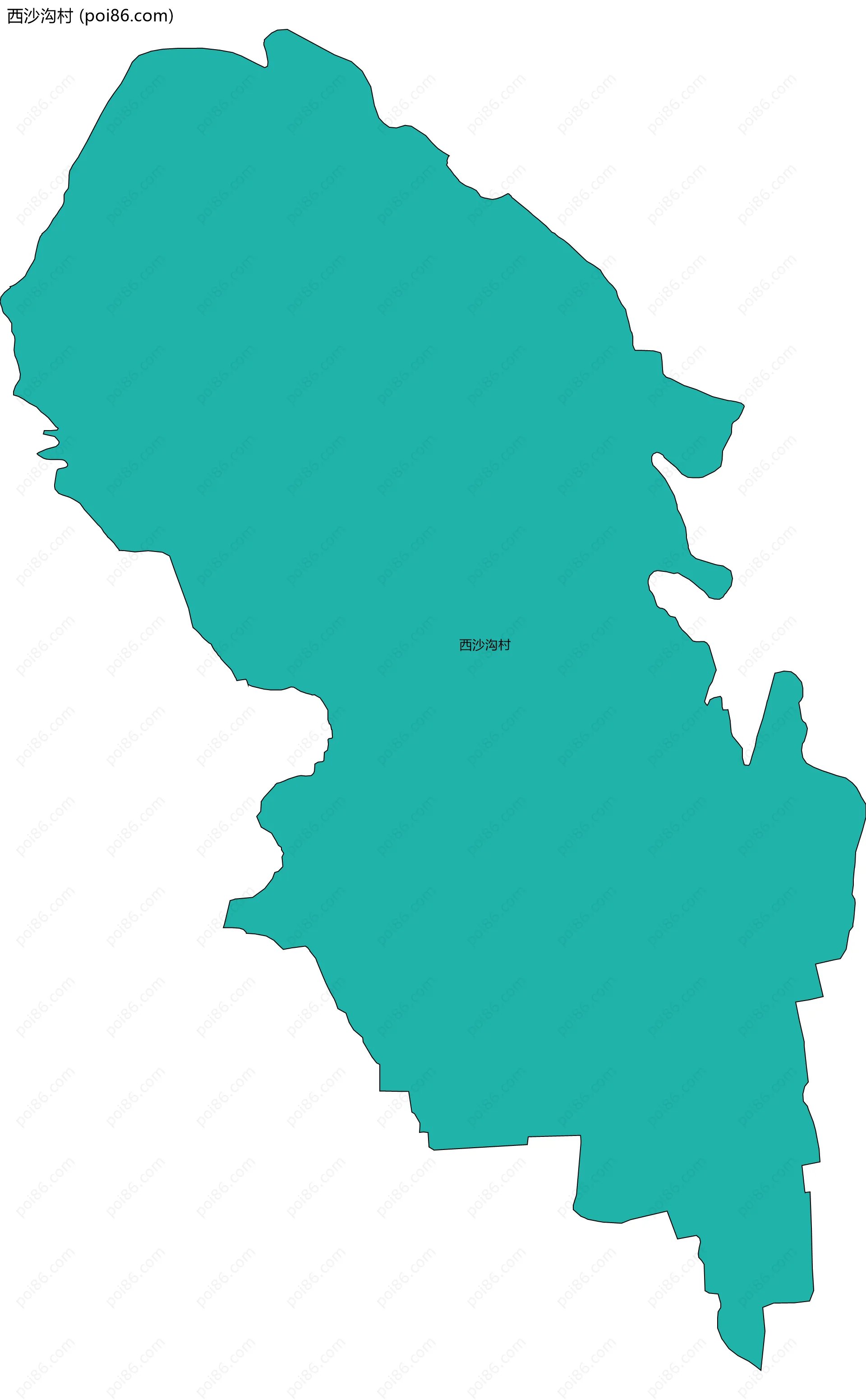 西沙沟村边界地图