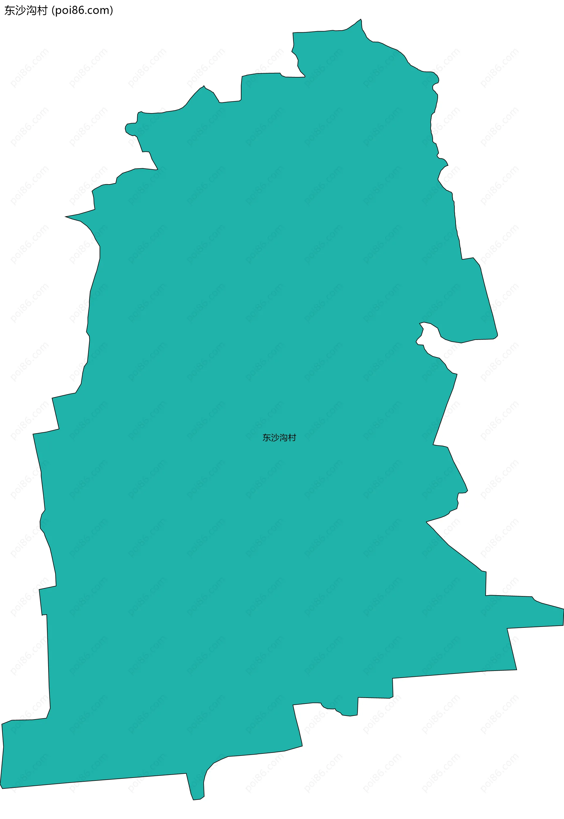 东沙沟村边界地图