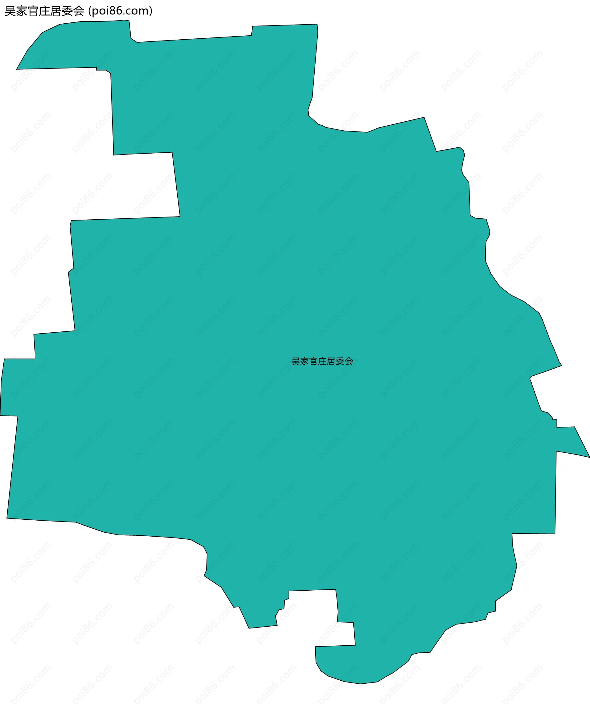 吴家官庄居委会边界地图