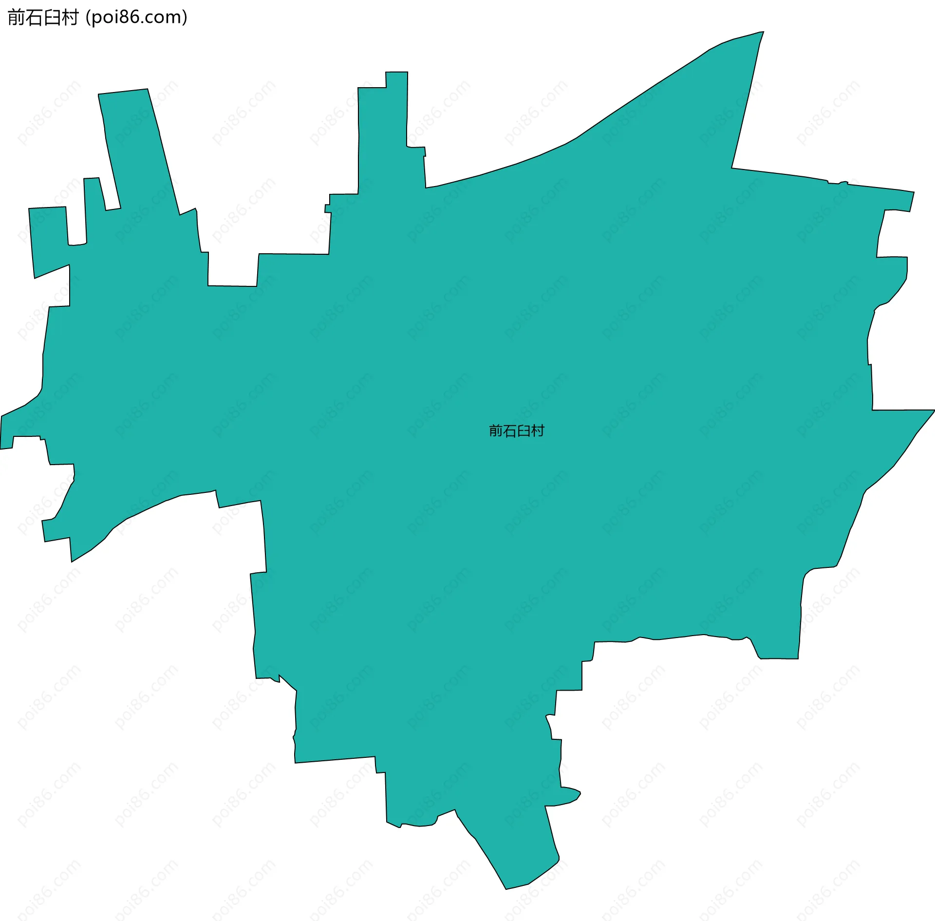 前石臼村边界地图