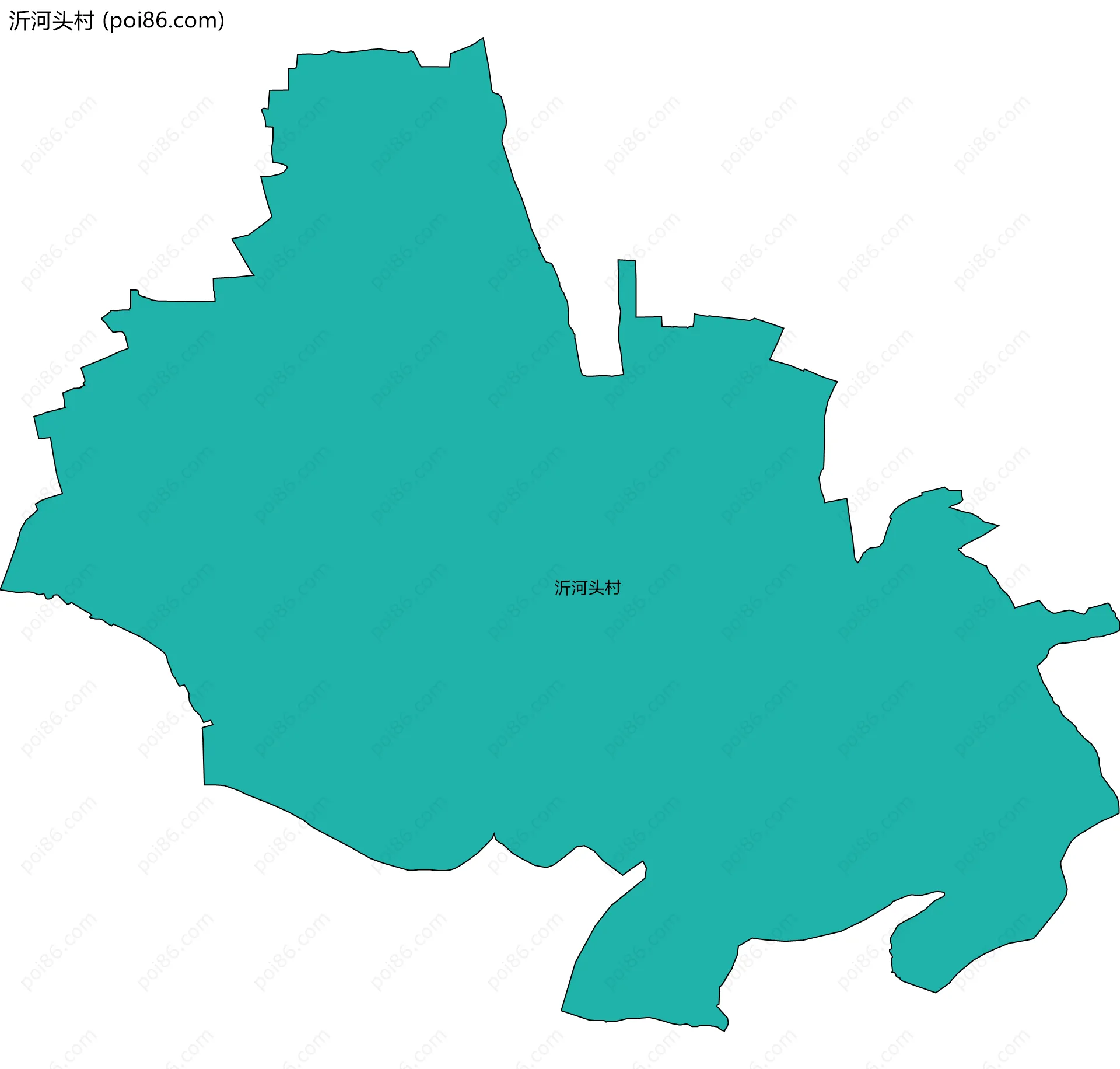 沂河头村边界地图