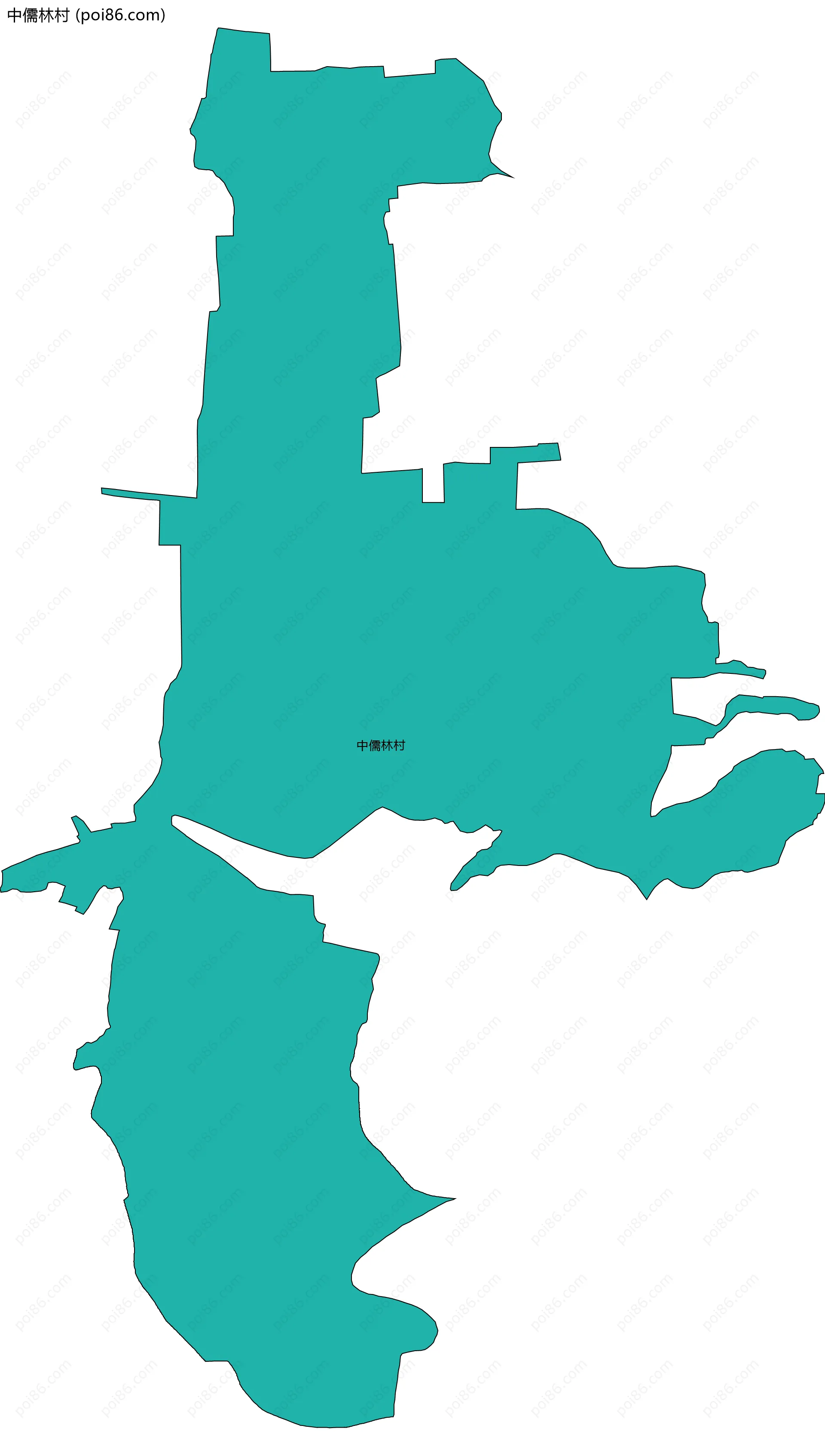 中儒林村边界地图