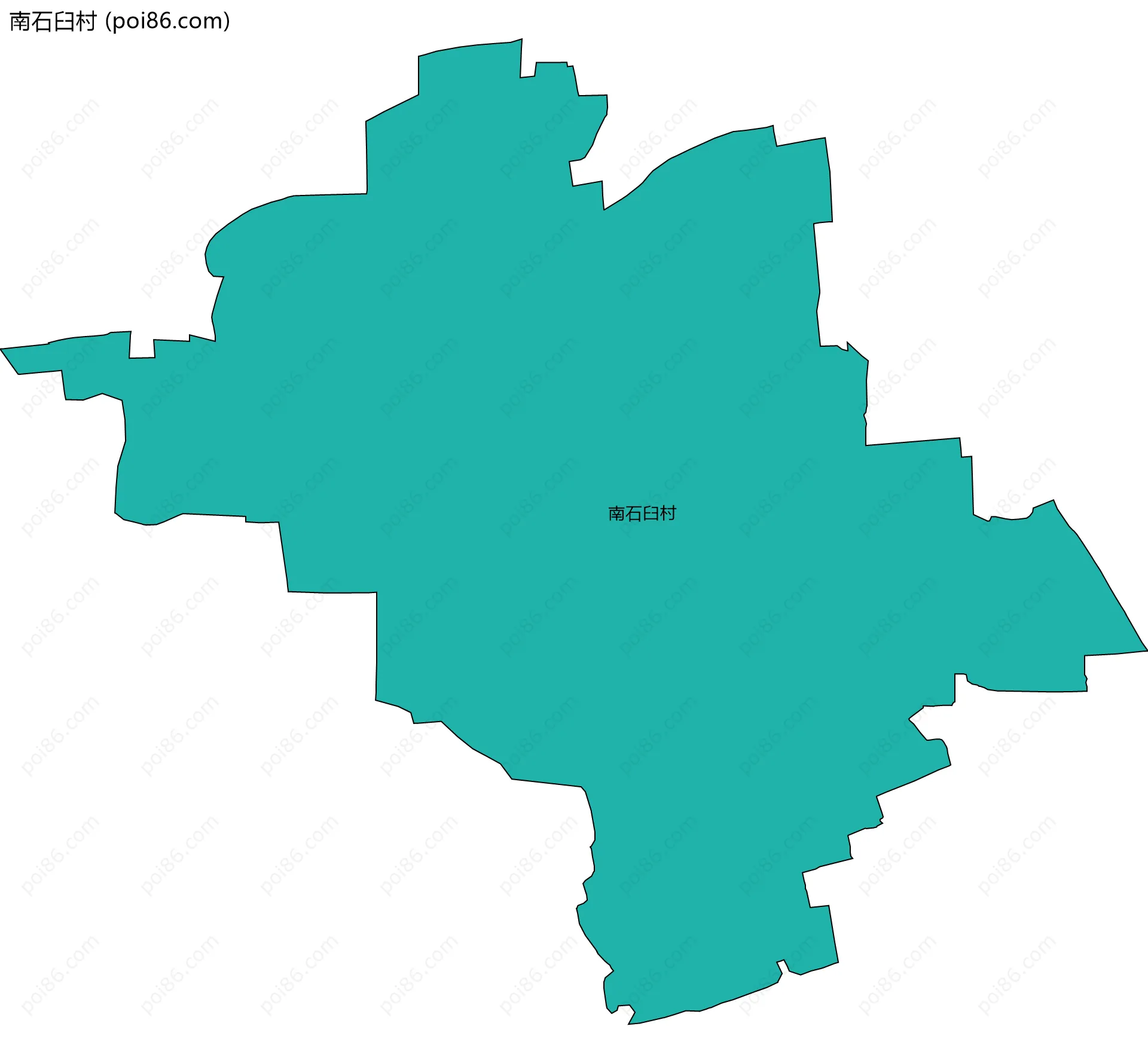 南石臼村边界地图