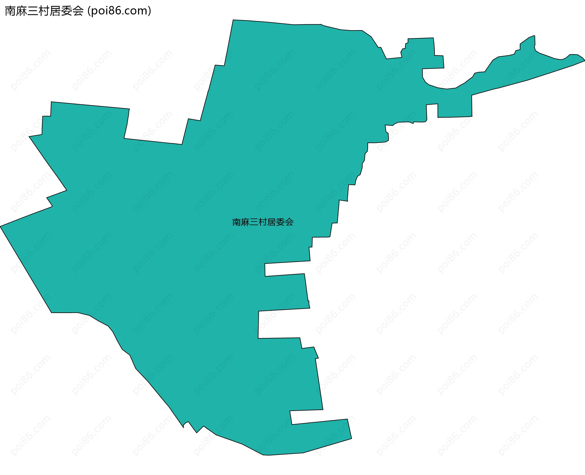 南麻三村居委会边界地图