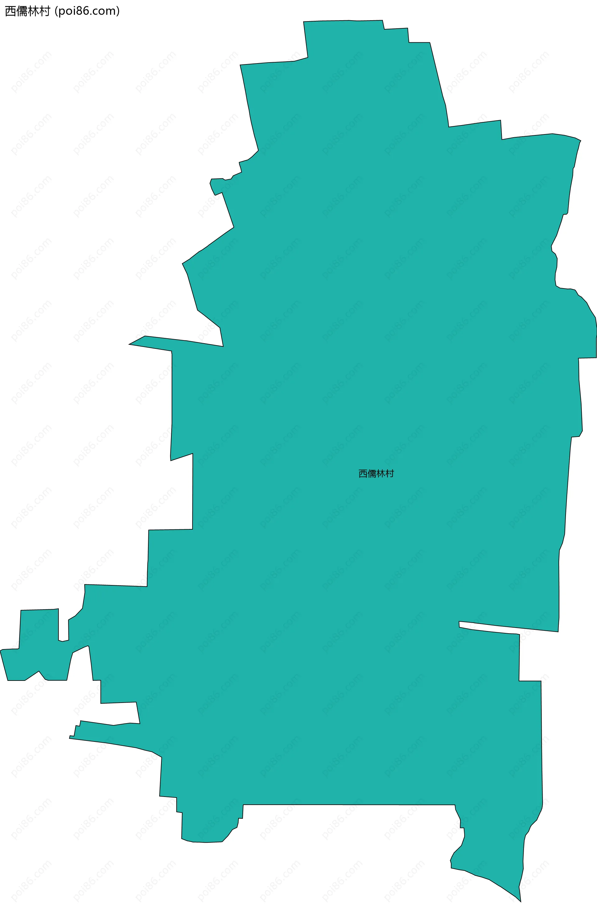西儒林村边界地图