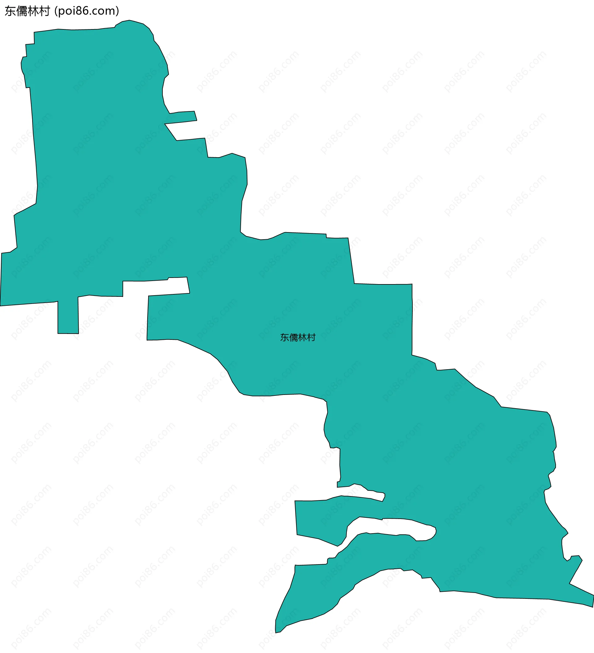 东儒林村边界地图