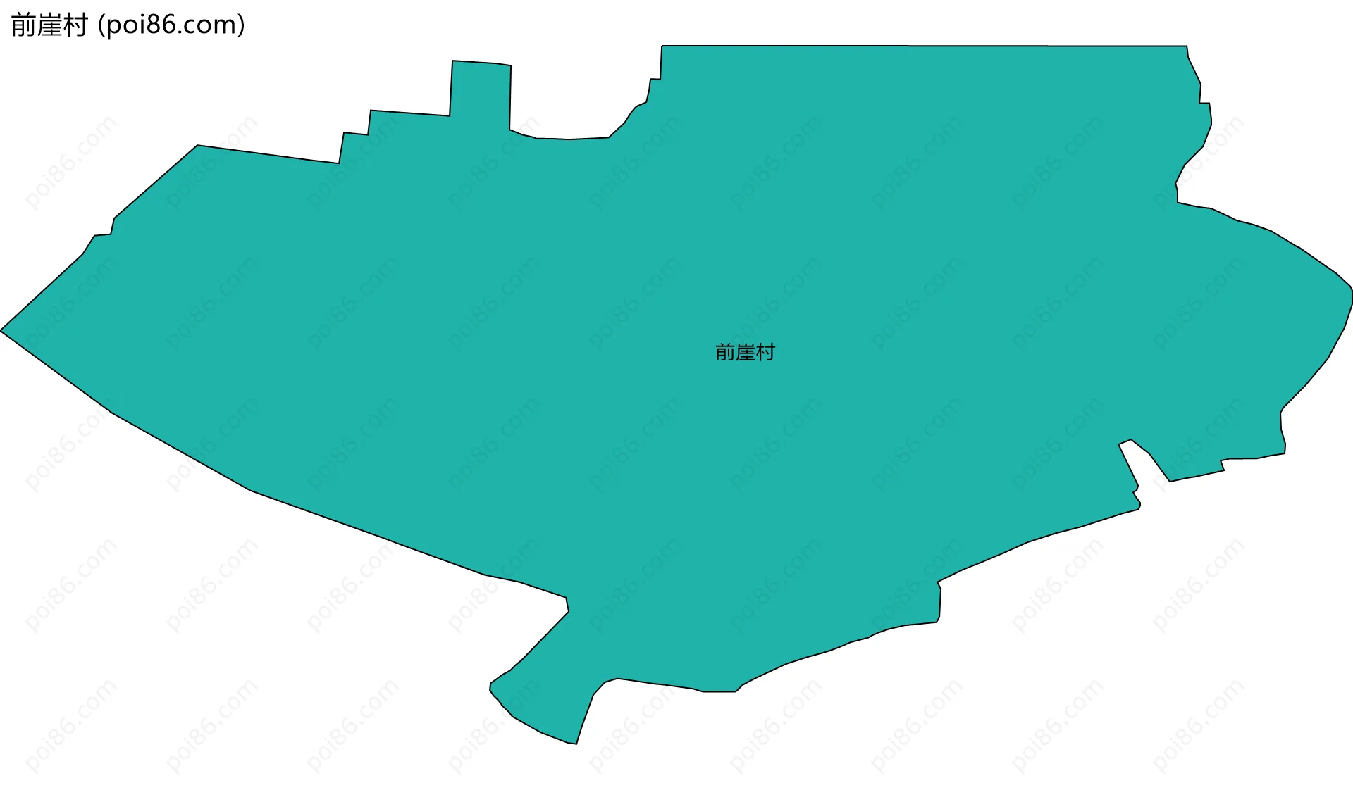 前崖村边界地图