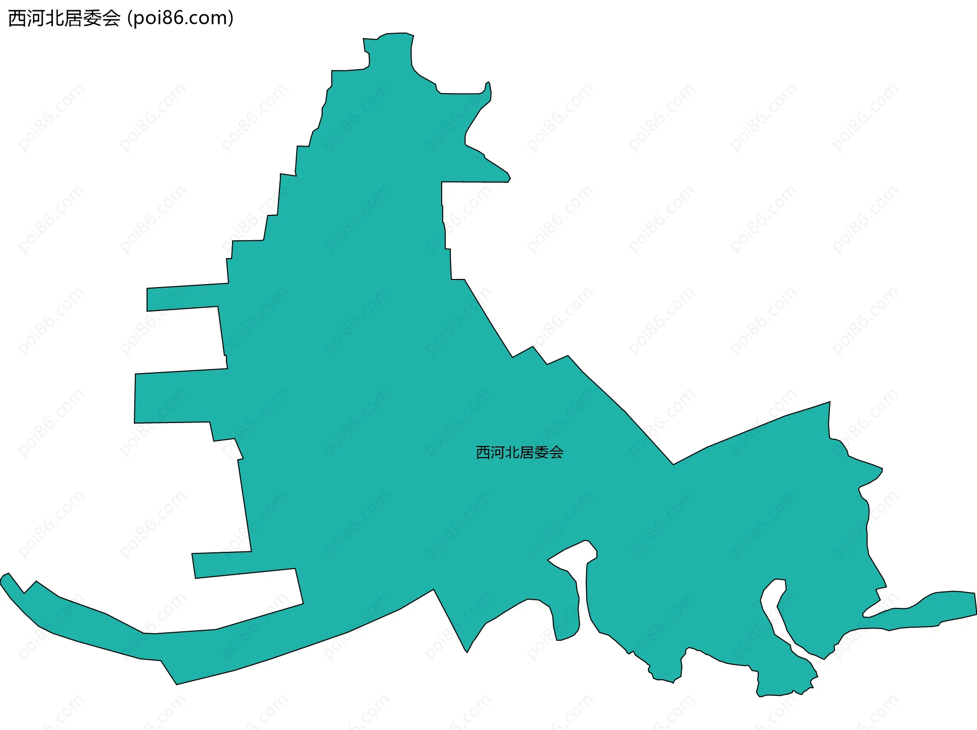 西河北居委会边界地图