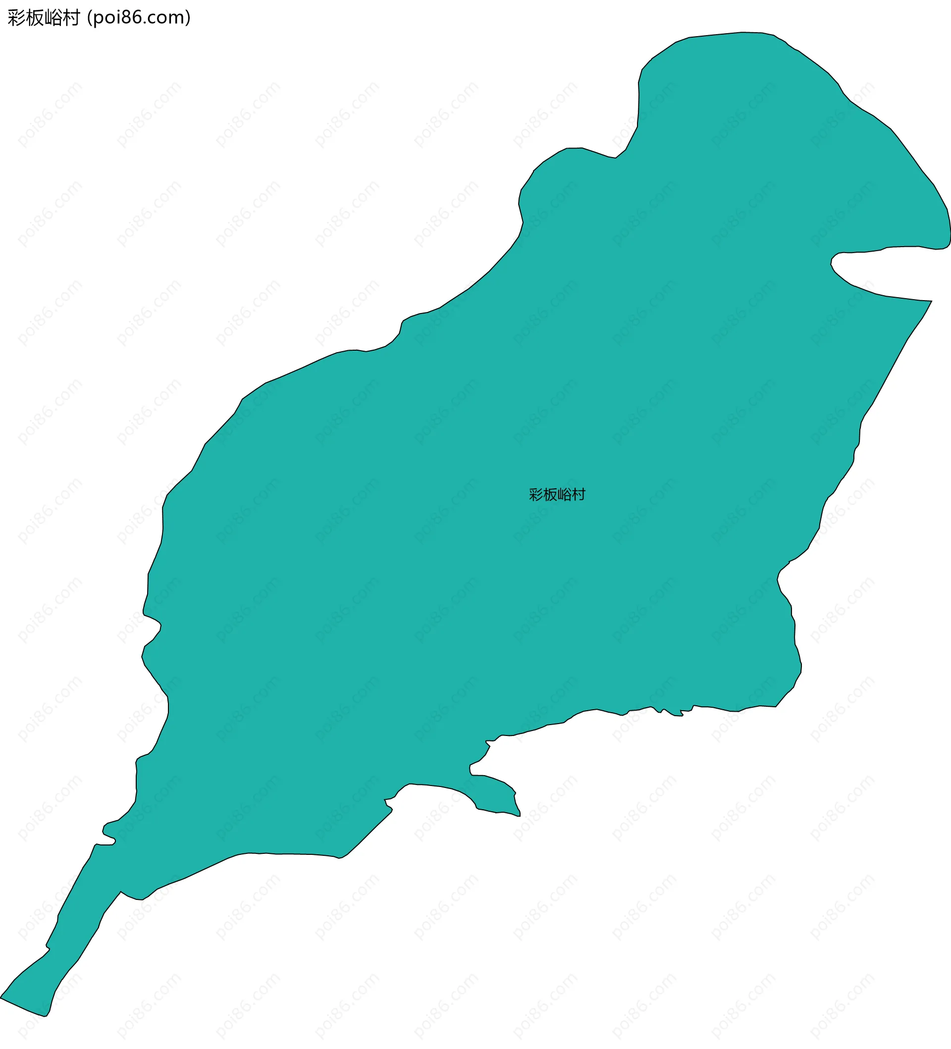 彩板峪村边界地图