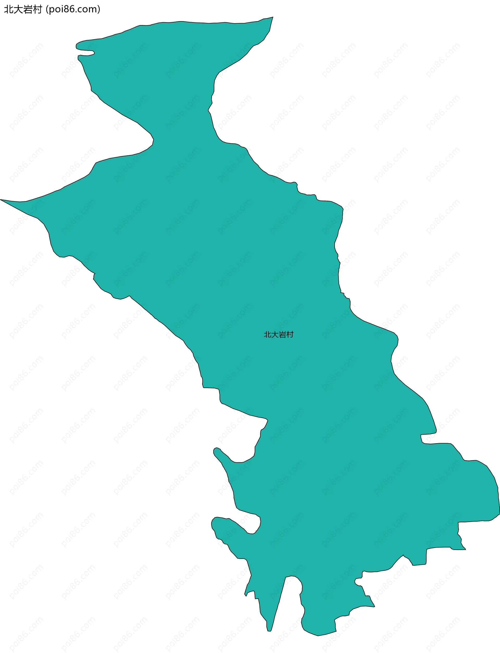 北大岩村边界地图