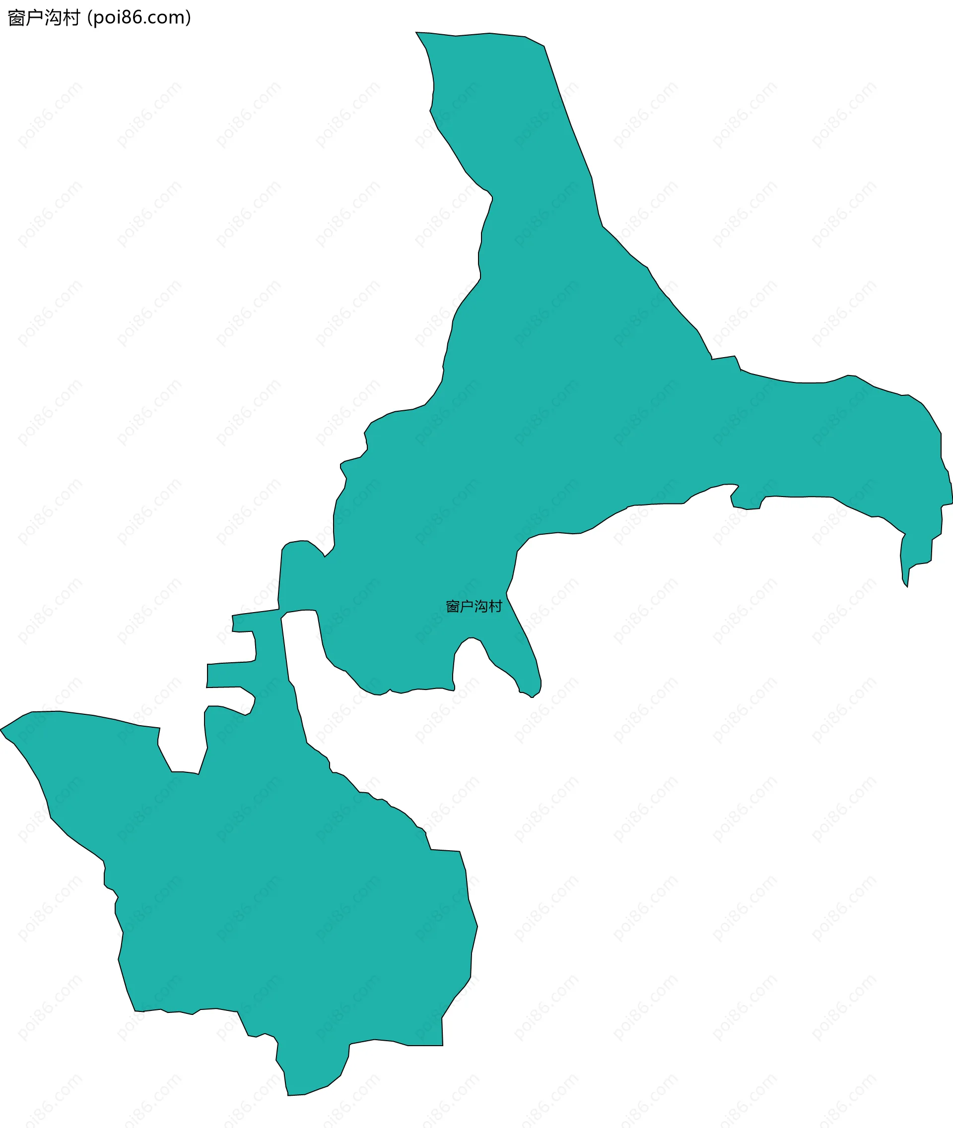 窗户沟村边界地图