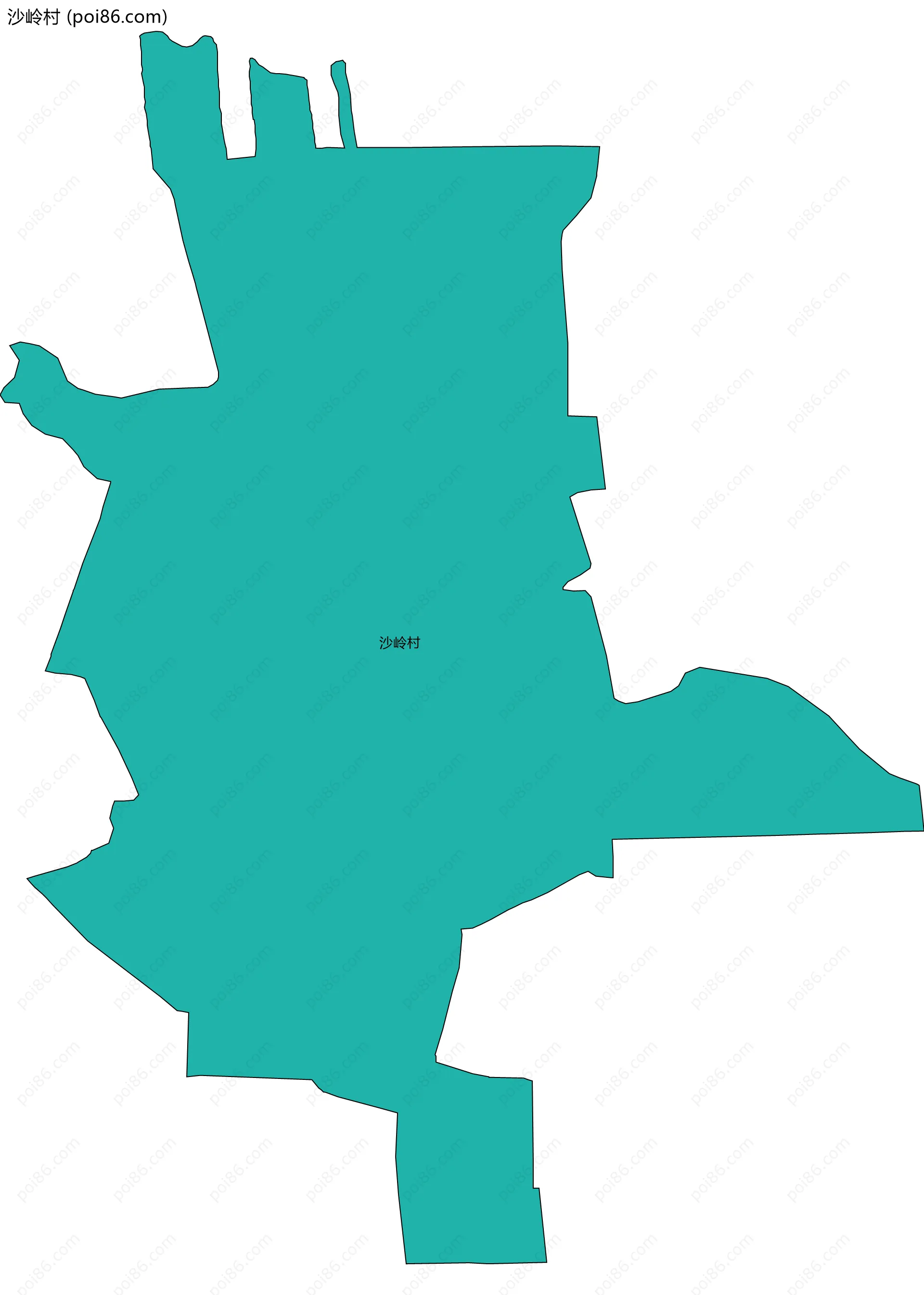 沙岭村边界地图