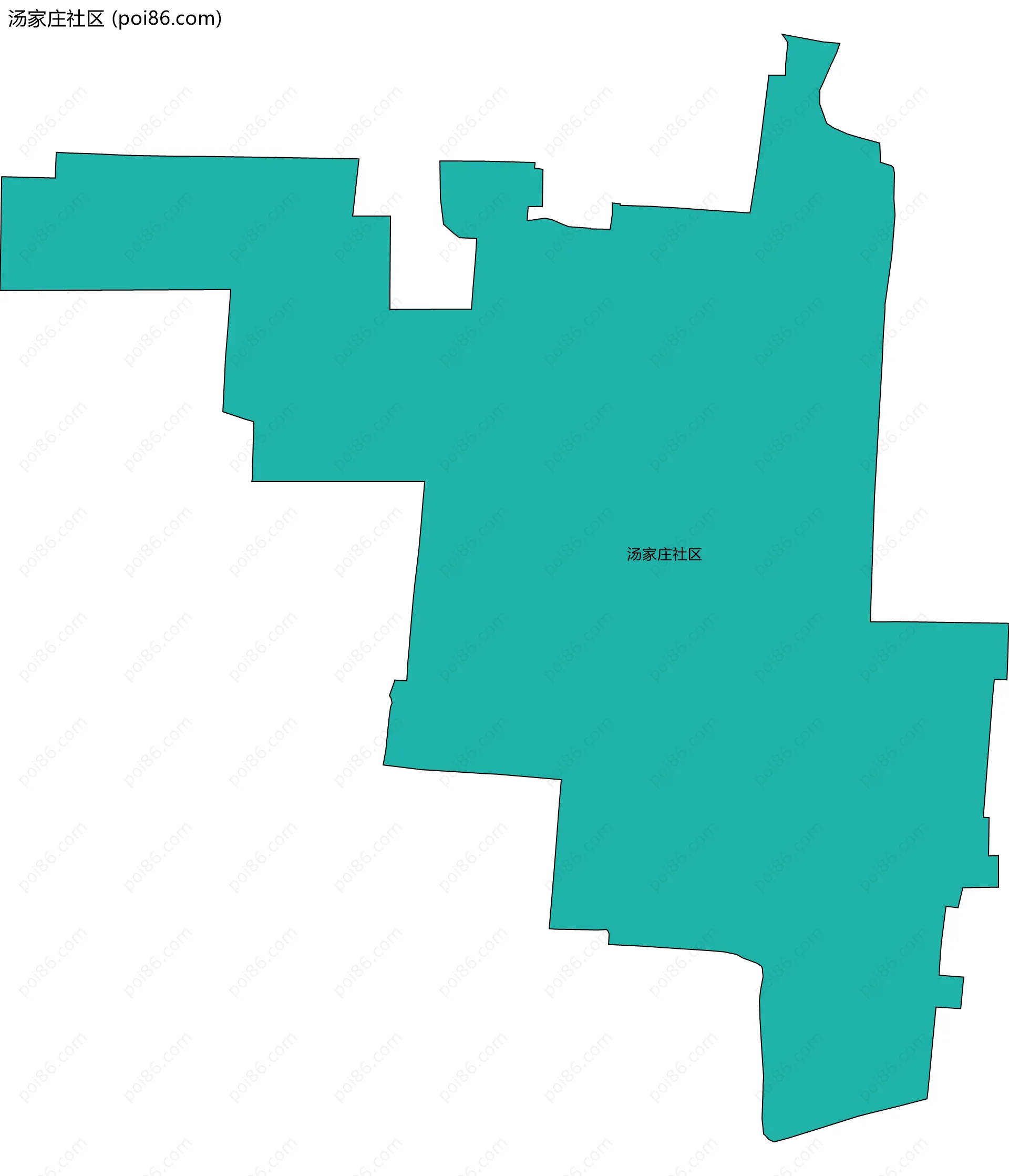 汤家庄社区边界地图