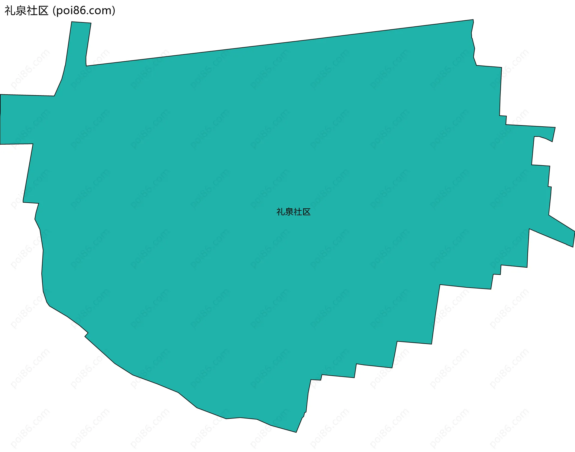 礼泉社区边界地图