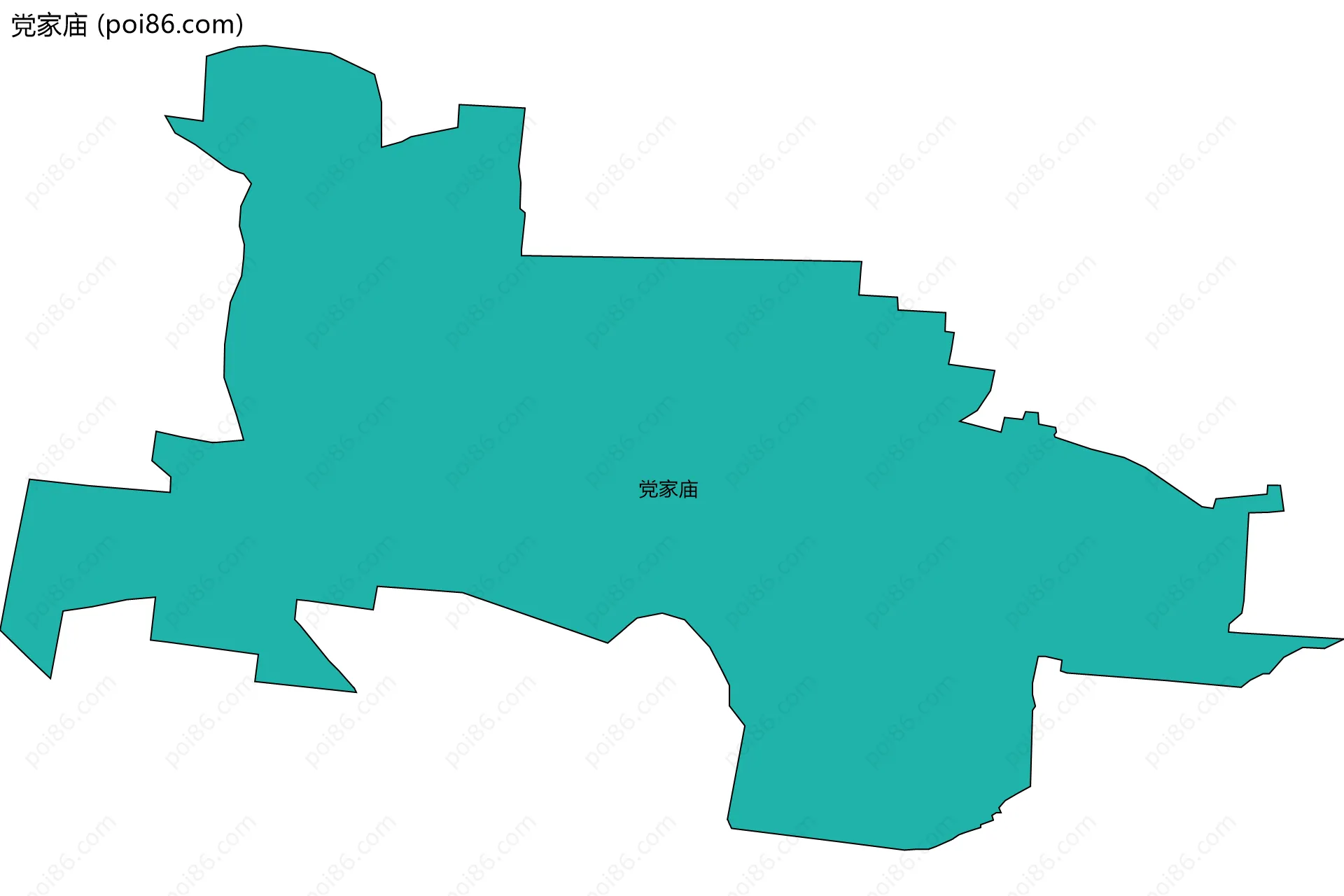 党家庙边界地图