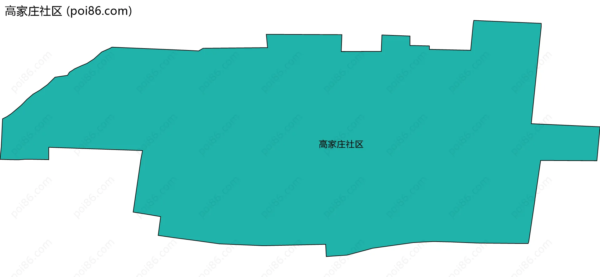 高家庄社区边界地图