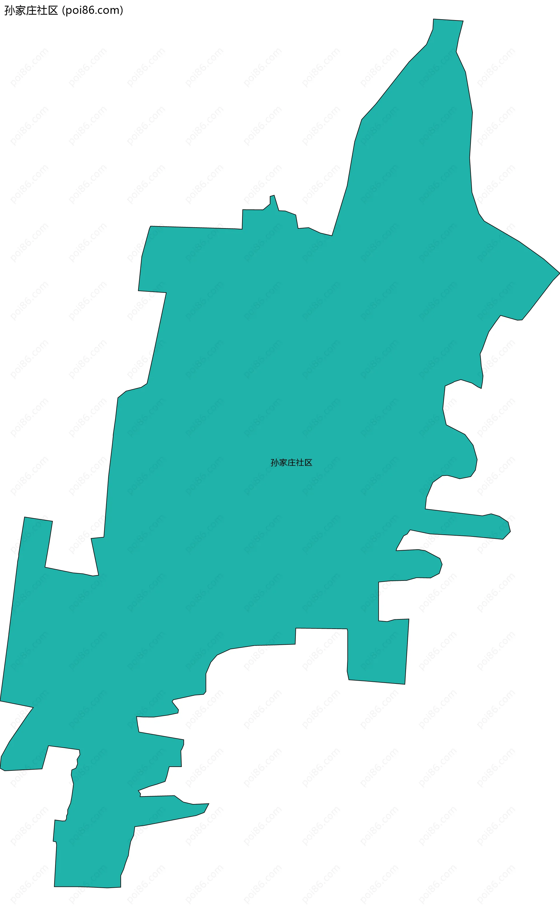 孙家庄社区边界地图